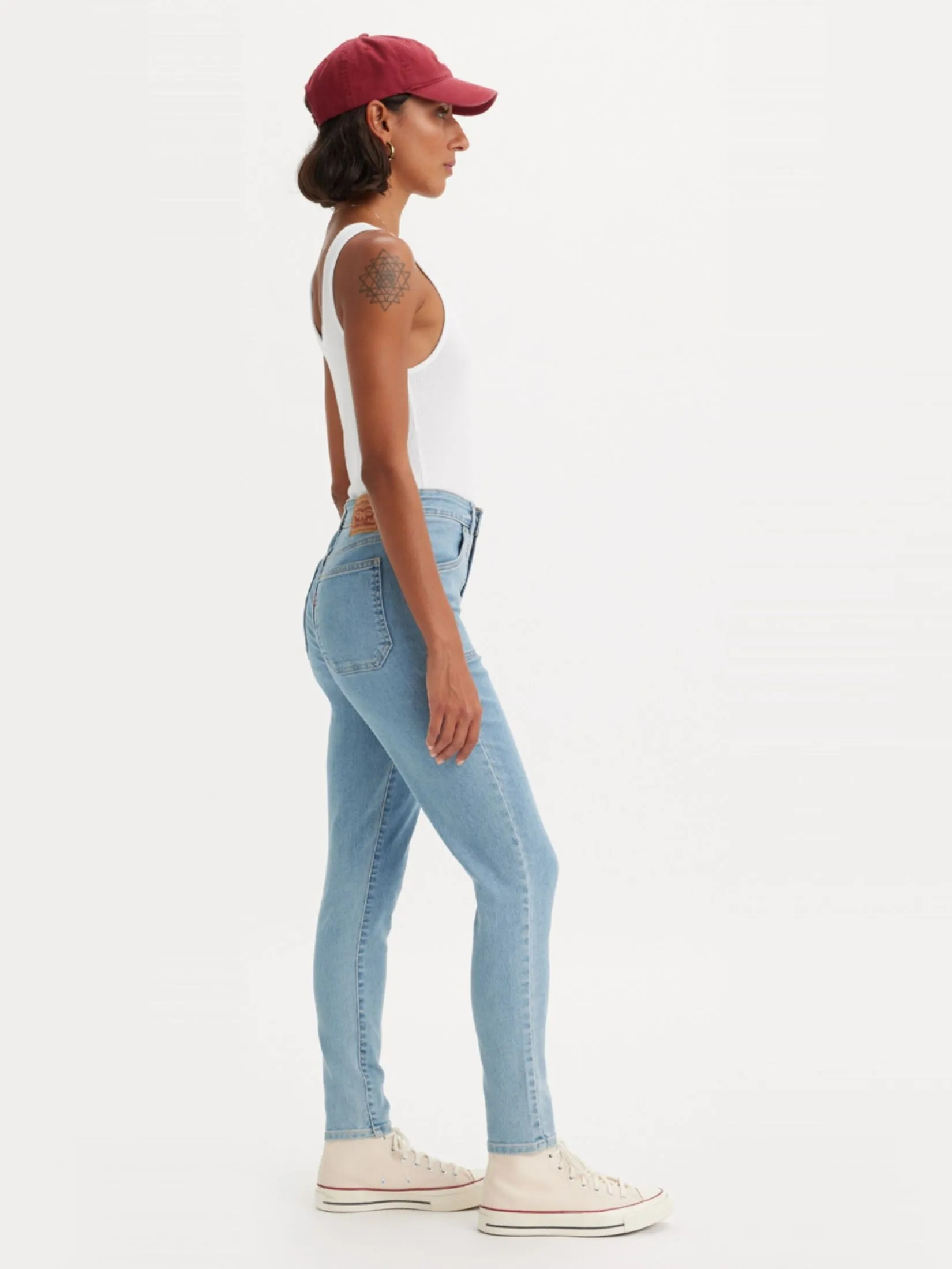 LEVI'S Women's 721 High-Rise Skinny Utility Jeans Light Blue