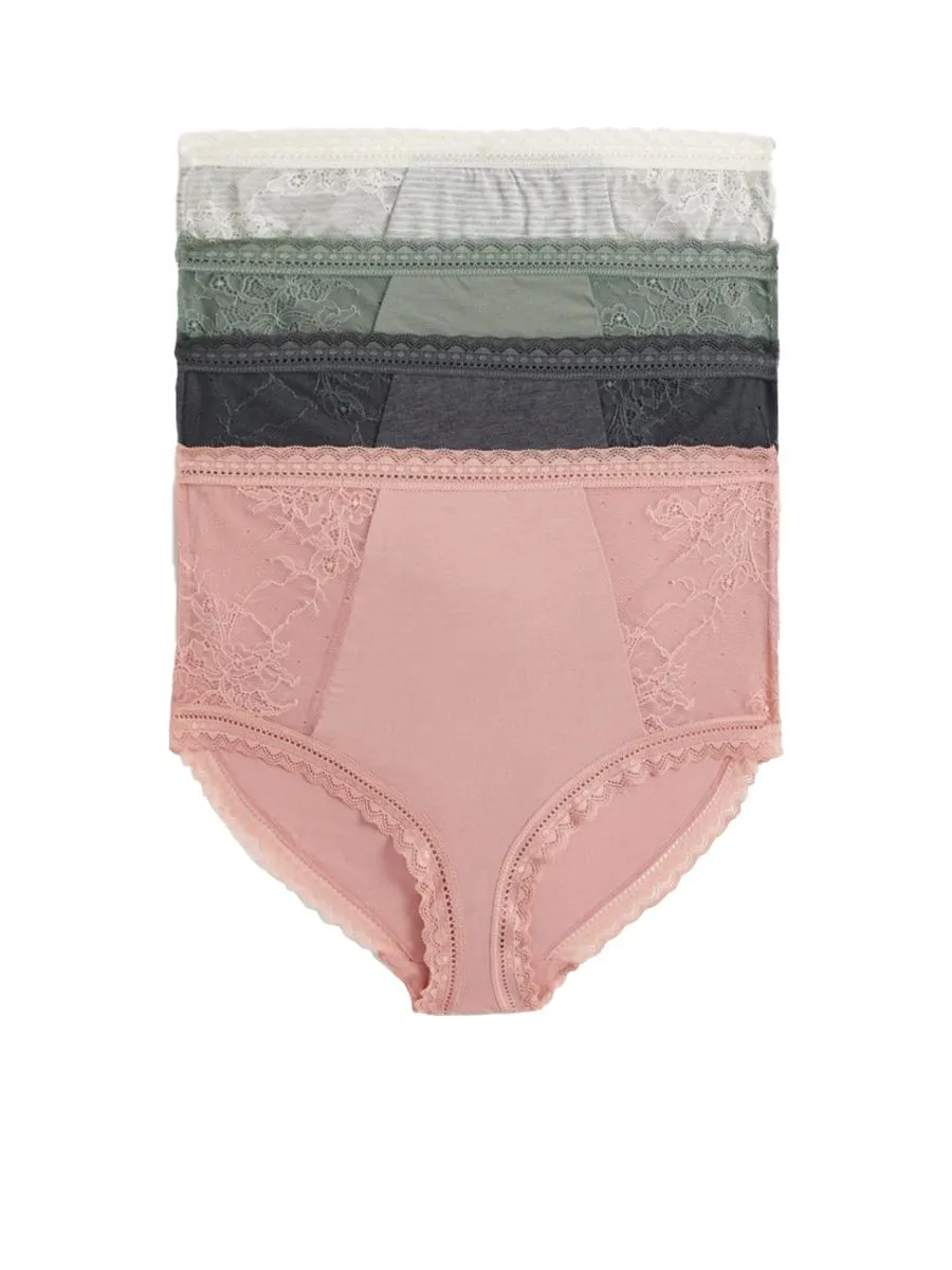MARKS & SPENCER Full Briefs Women 4 Pack Modal & Lace