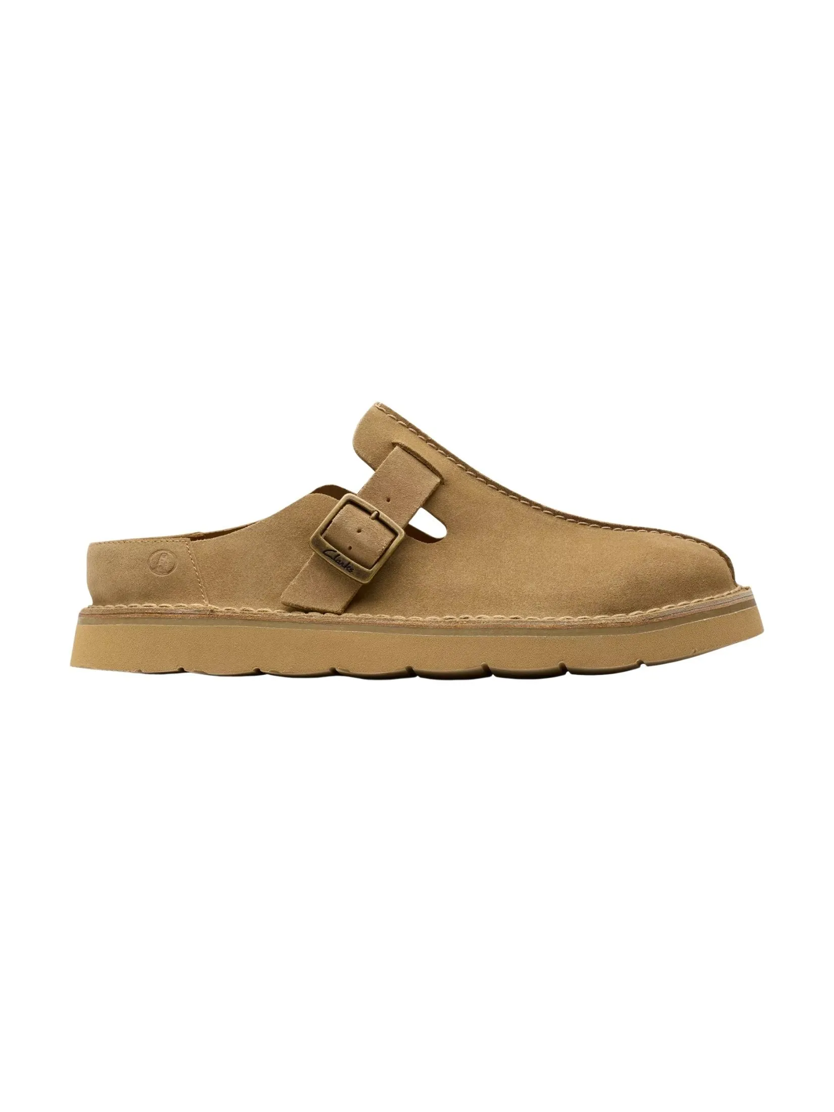 CLARKS SOLSBURY MULE  Dark Sand Suede Men’s Slip-on Sandals