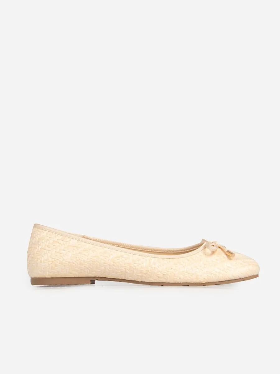 KENNETH COLE WOMEN'S FLAT SHOES ELSTREE / NATURAL RAFFIA
