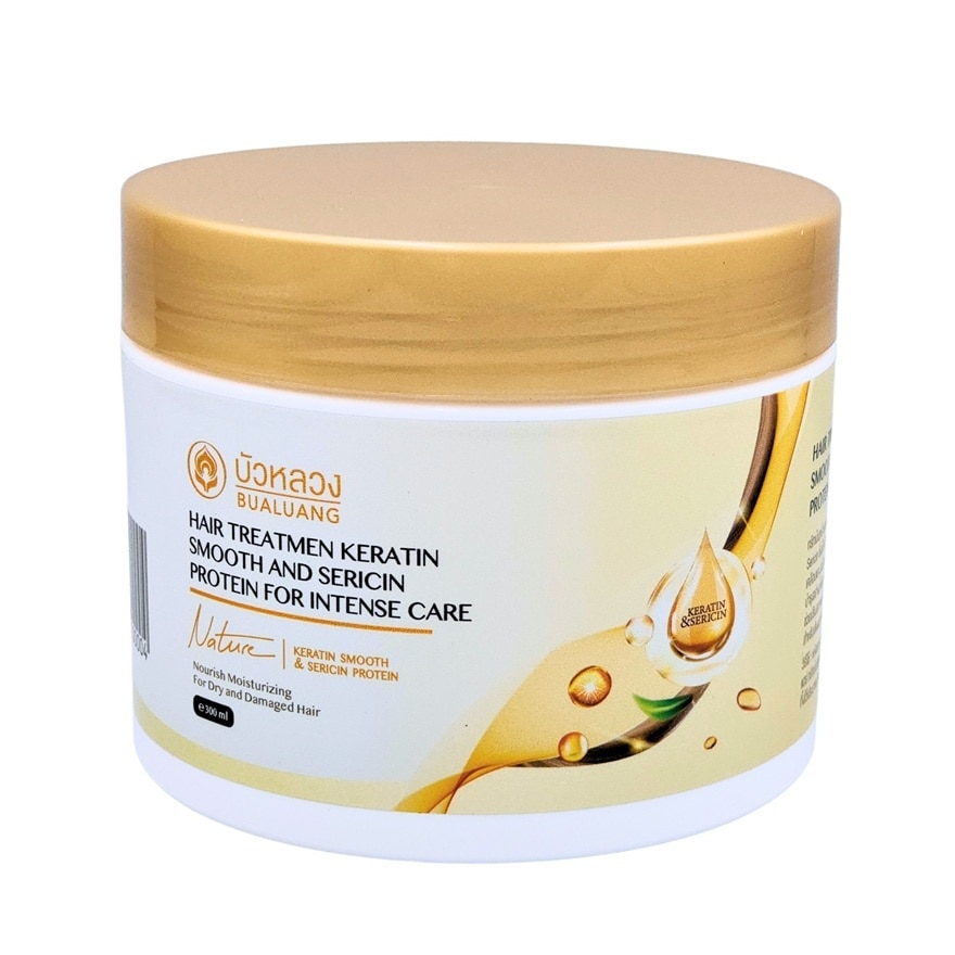 Bualuang Hair Treatment Keratin Smooth  Sericin Protein Far Intence Care 300 Ml.