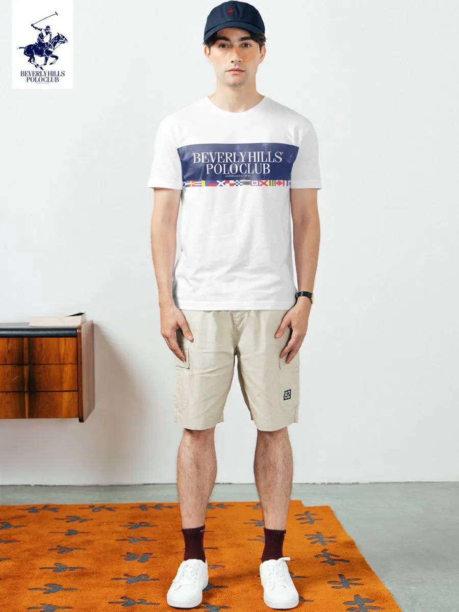 BEVERLY HILLS POLO CLUB White Men T-Shirt REGULAR-FIT Model BNSV057