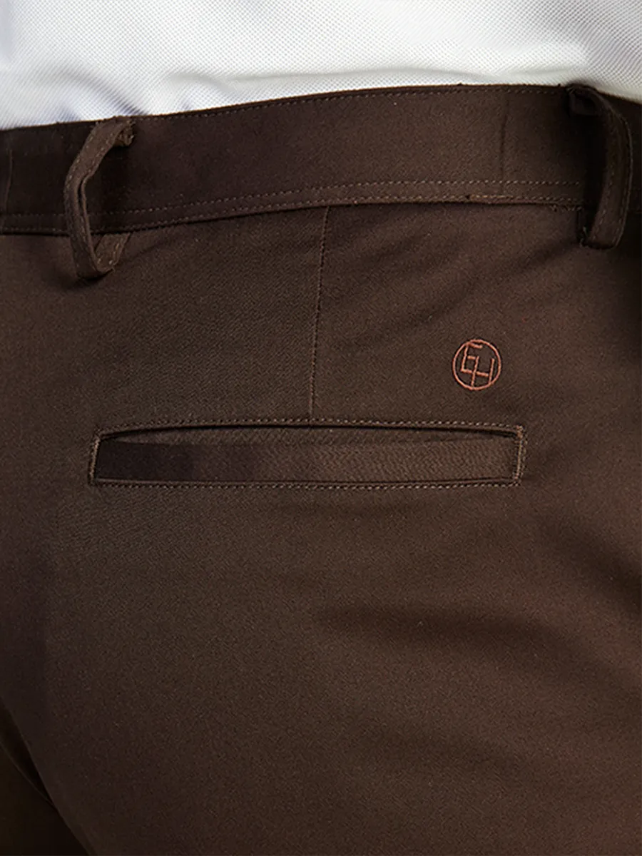 ELLE HOMME MEN SLIM CHINO PANTS W8L275BR - BROWN