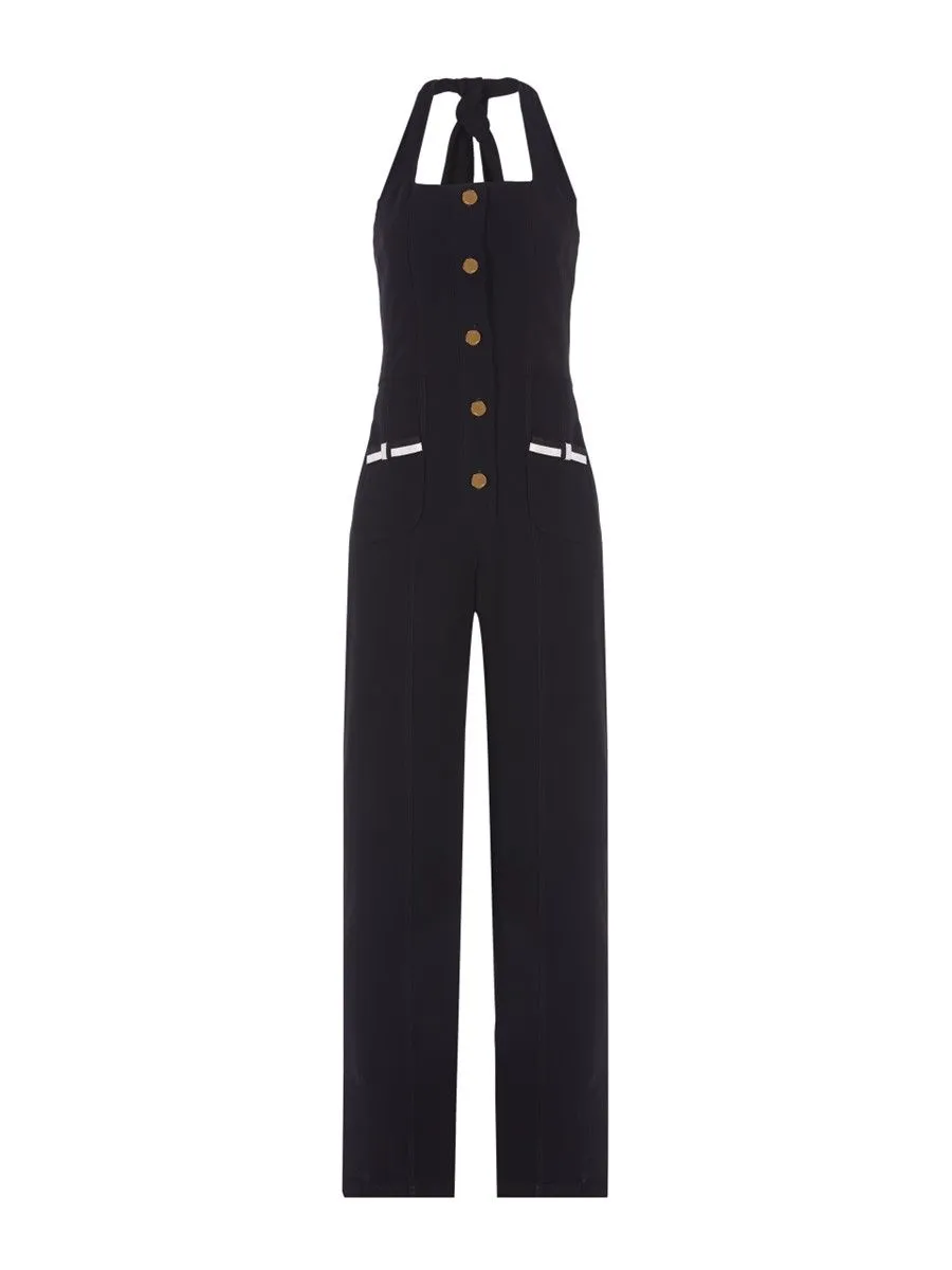 ASV ( SS24 )Jazlyn Women Halterneck Jumpsuit Black