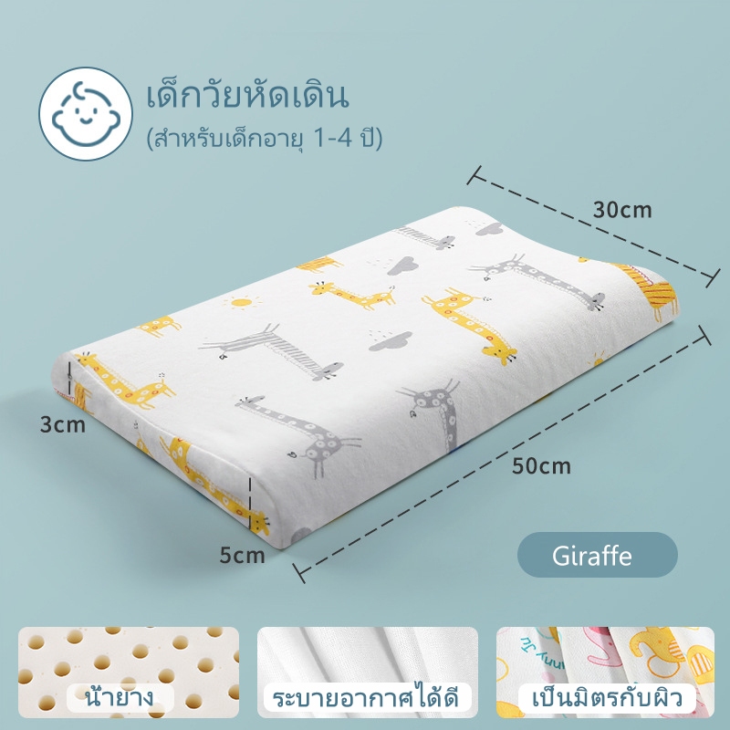 Детская латексная подушка для детей до 2 лет