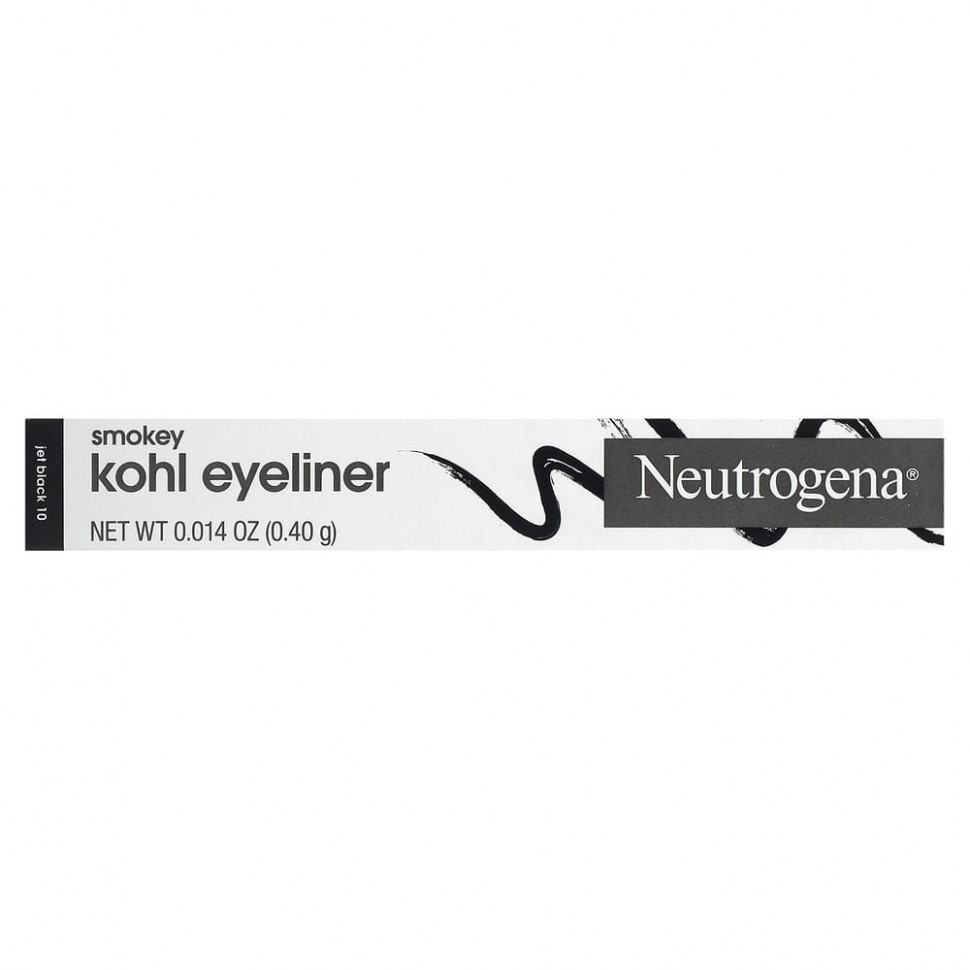 Neutrogena, Smokey Kohl Eyeliner, Jet Black 10, 0,4 г (0,014 унции)