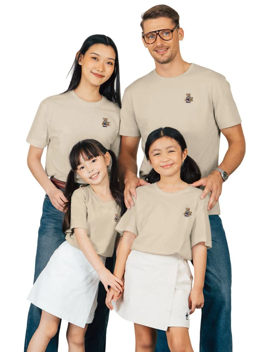 BEVERLY HILLS POLO CLUB Khaki T-Shirt Family SET Model BNSG104 Size - 10