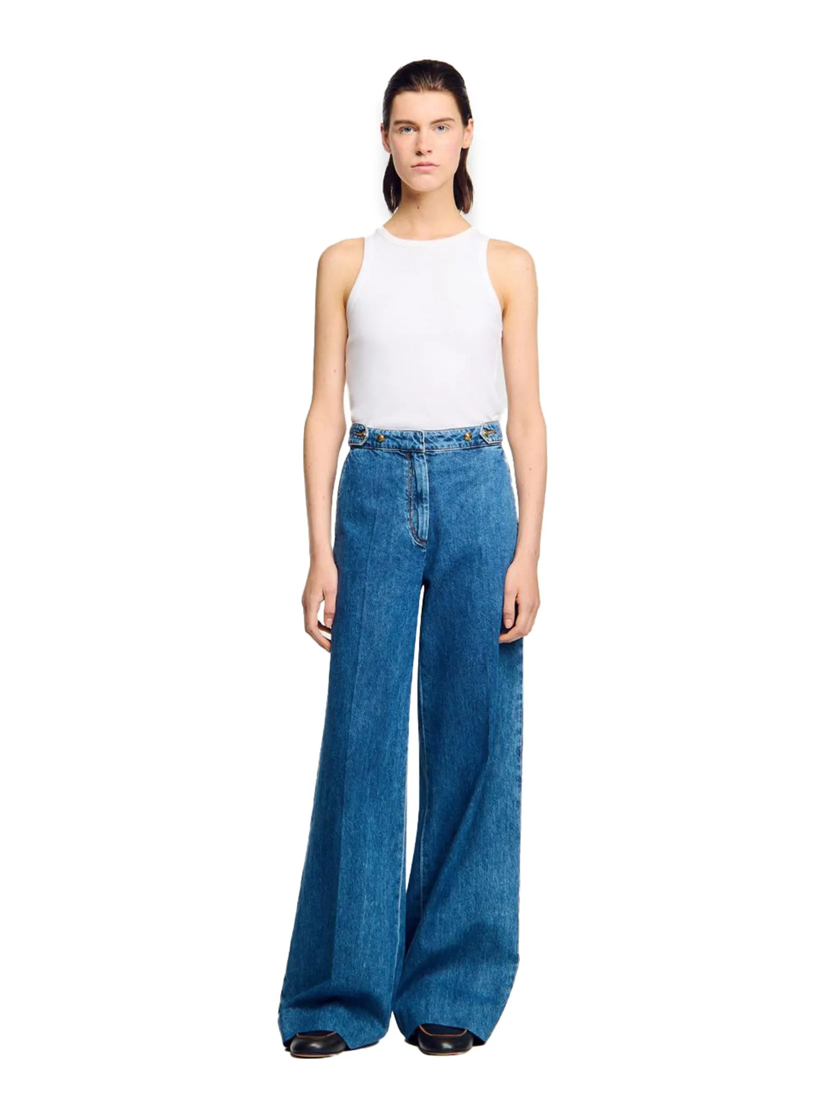 SANDRO Wide-Leg Jeans