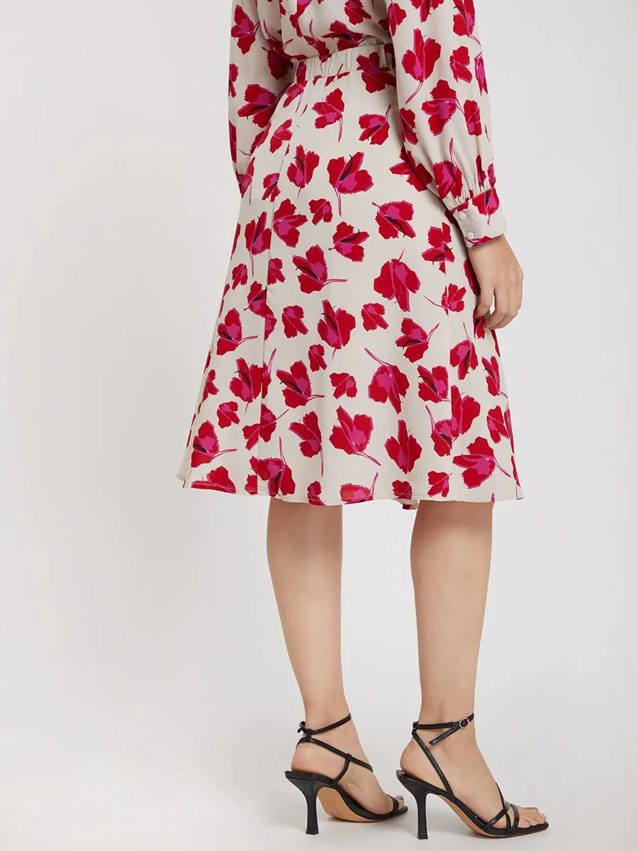 EXPRESSIONS Women Skirt Tie Waist Printed