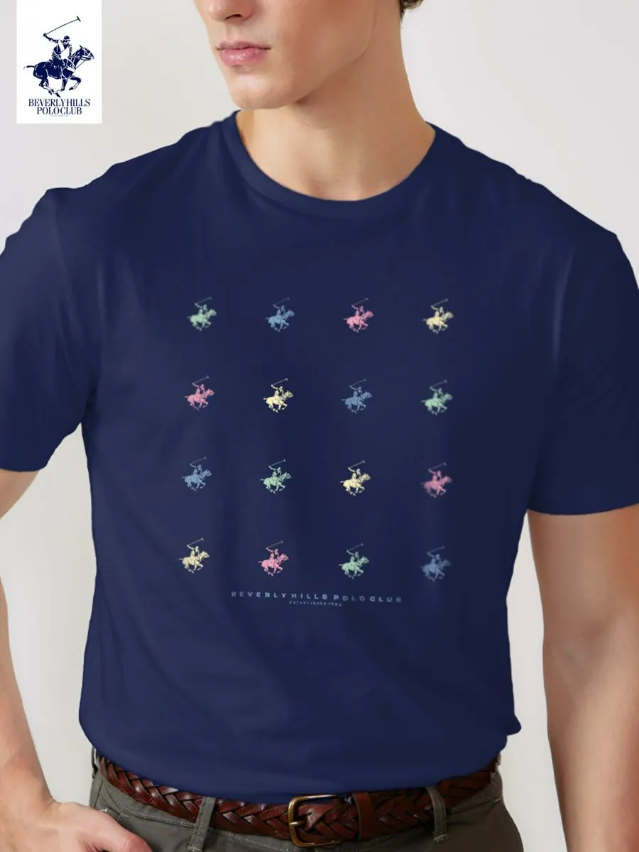 BEVERLY HILLS POLO CLUB Dark blue Men T-Shirt REGULAR-FIT Model BNSR295