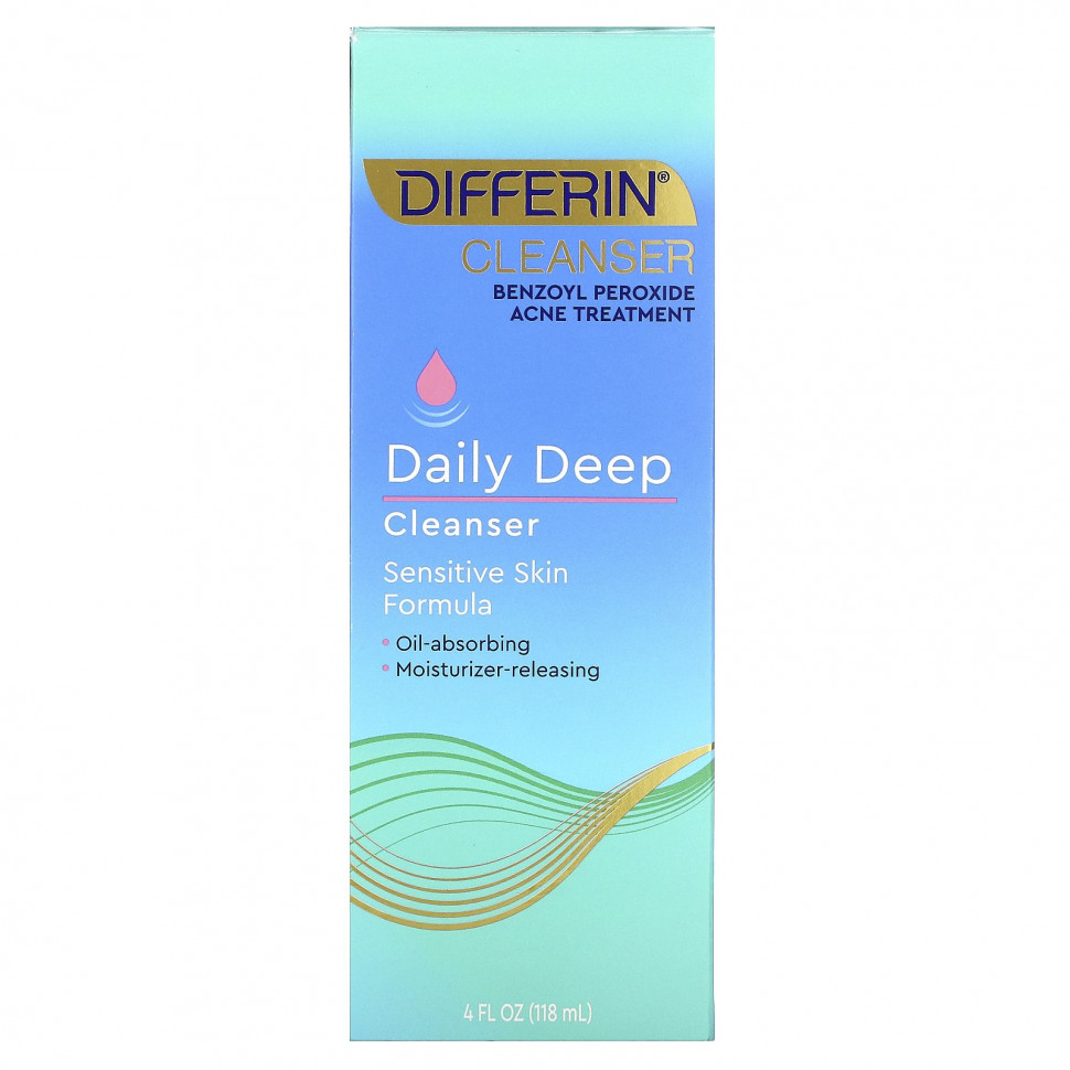 Differin, Daily Deep Cleanser, пенка для умывания, 118 мл (4 жидк. унции)