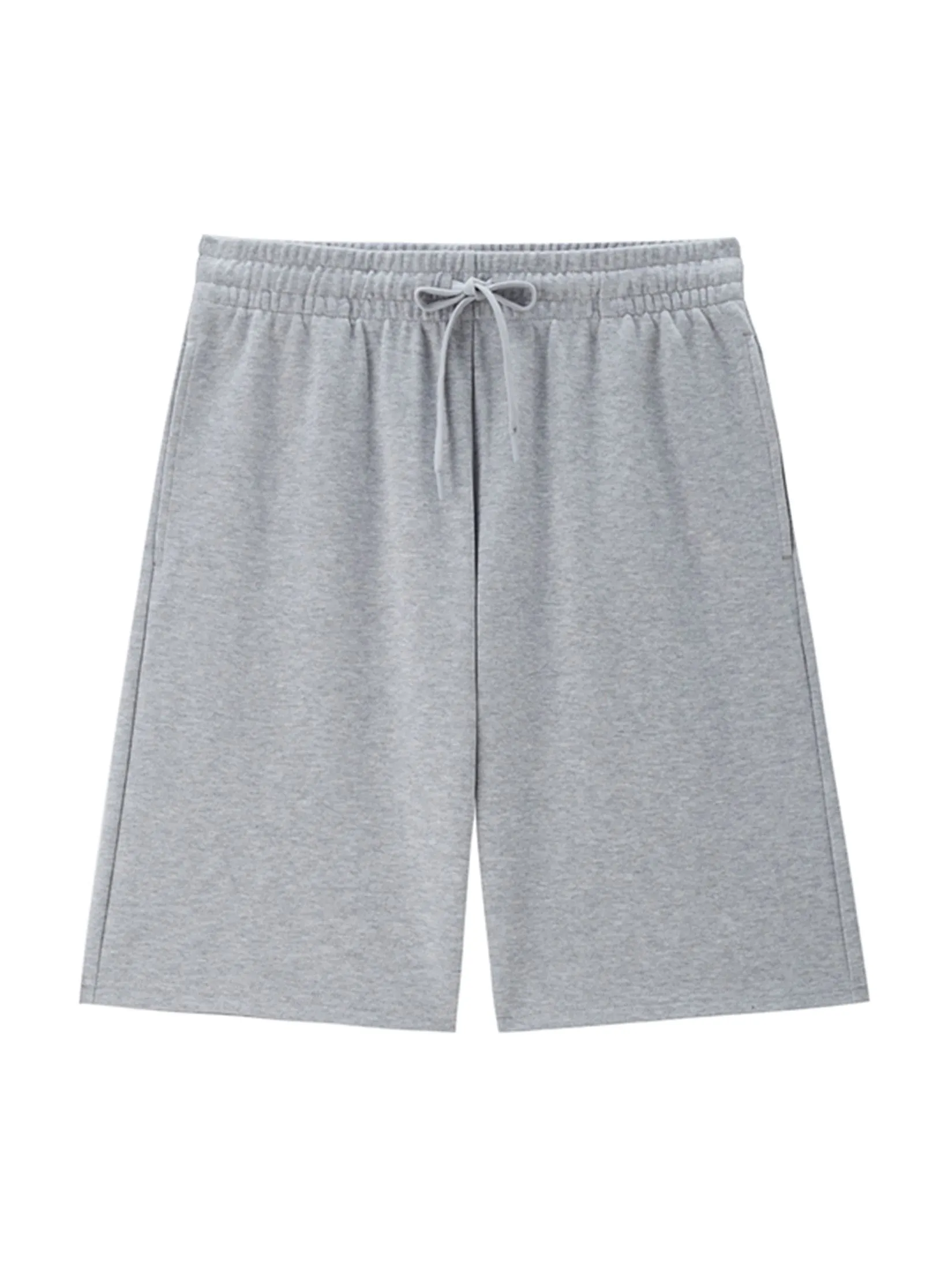 GIORDANO Men's Drawstring elastic waist shorts (Online Exclusive) Mid Heather Gray Size - L