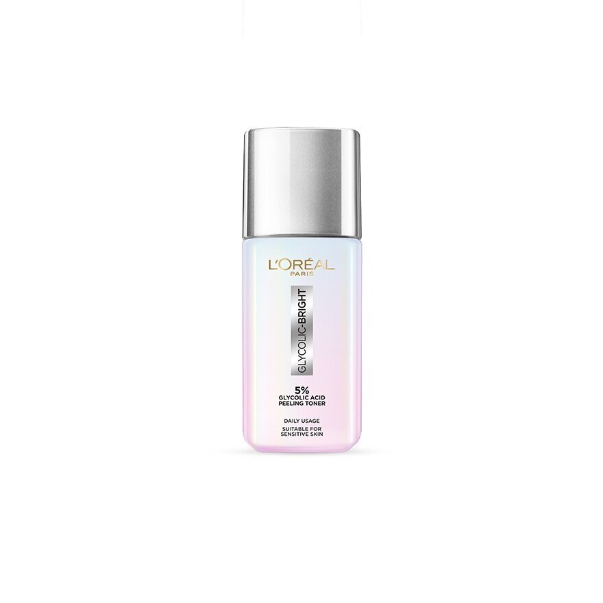 L'Oreal Paris Glycolic-Bright Glowing Peeling Toner 65 Ml. โทนเนอร์ ผิวกระจ่างใส - Pink
