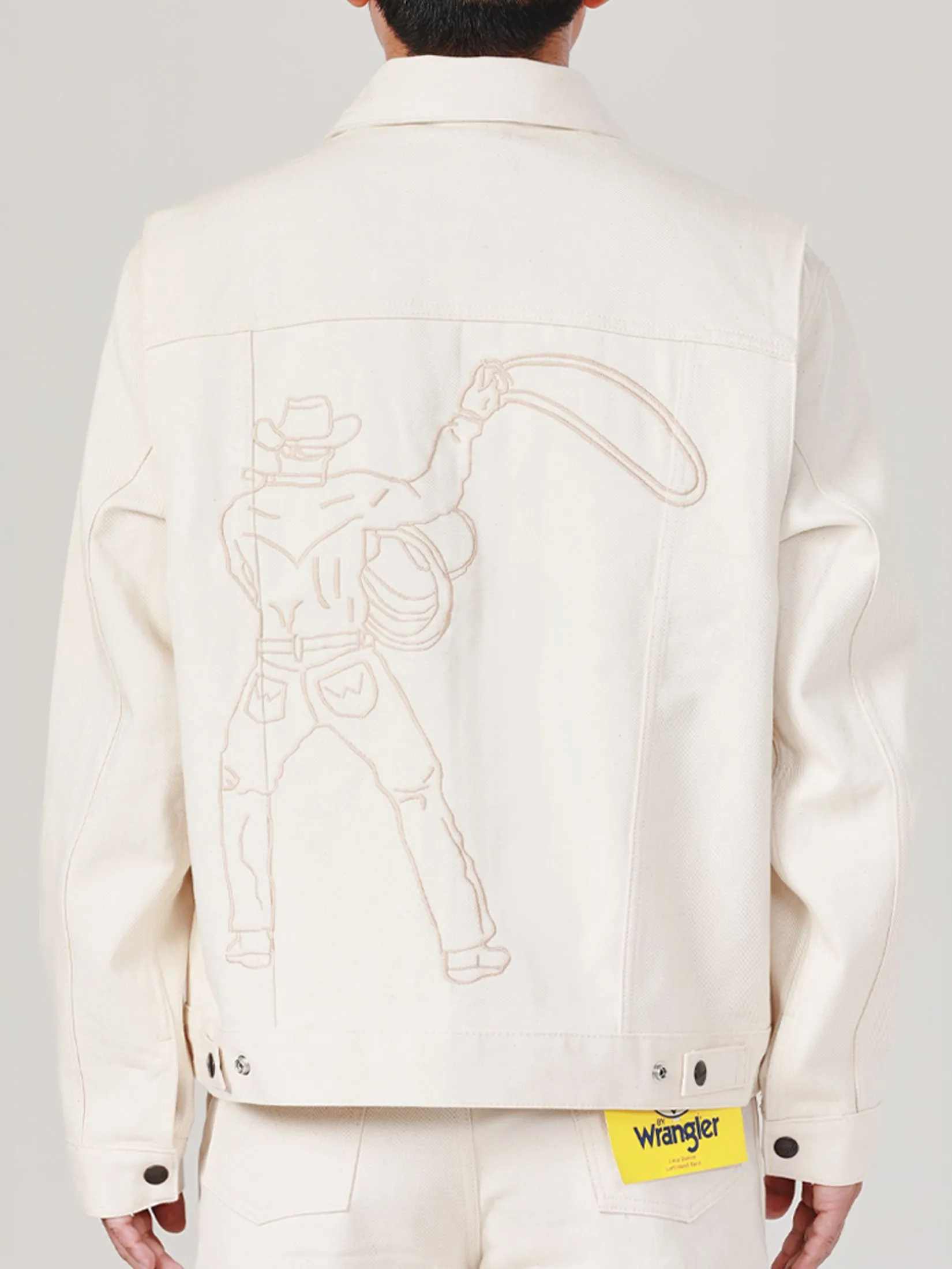 WRANGLER Men's Jacket Blue Bell Collection Regular Fit Off-White