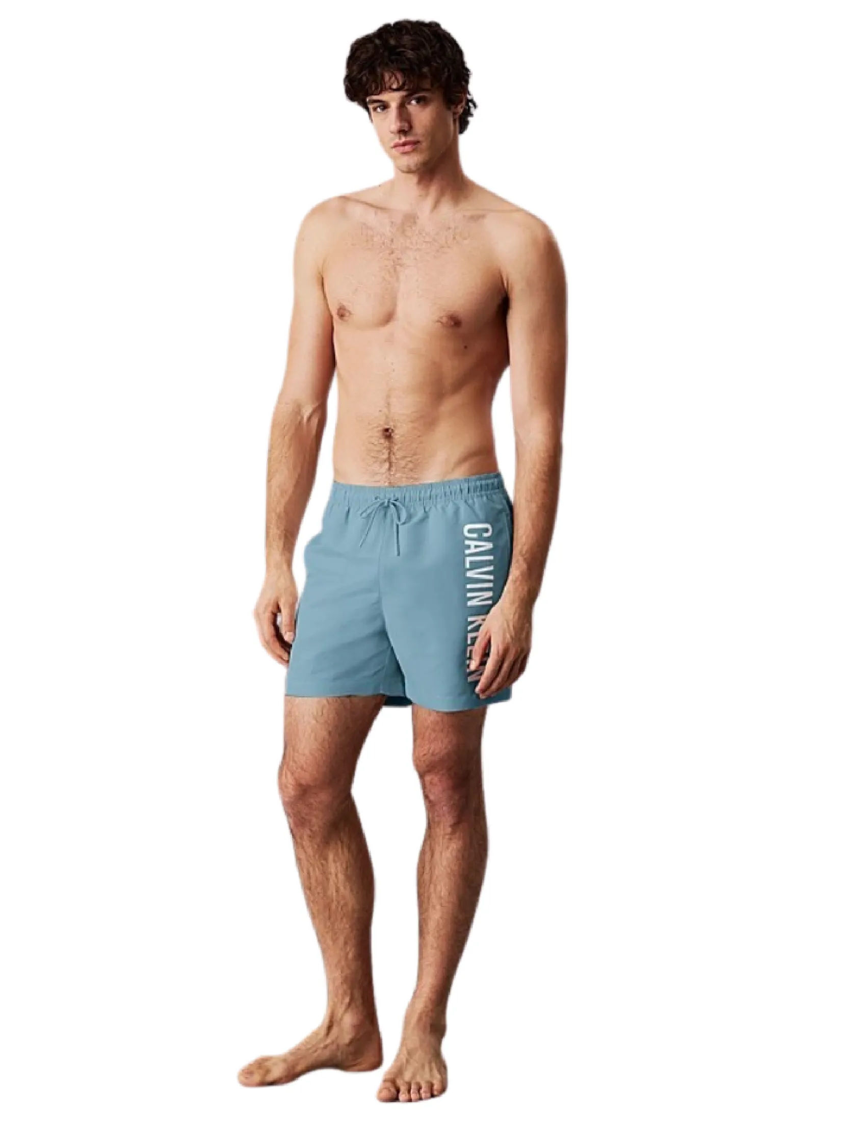 CALVIN KLEIN Men's Intense Power Logo swim shorts Blue