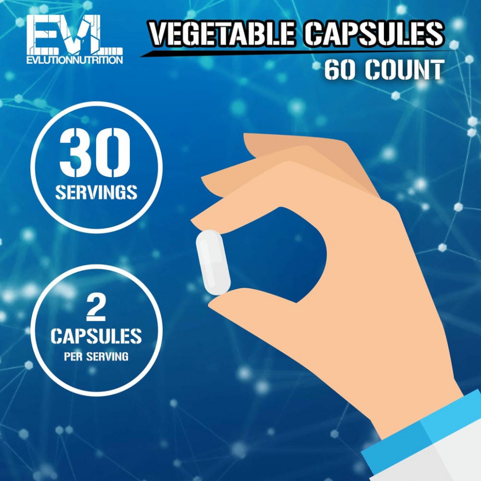 EVLution Nutrition, ресвератрол, 250 мг, 60 растительных капсул