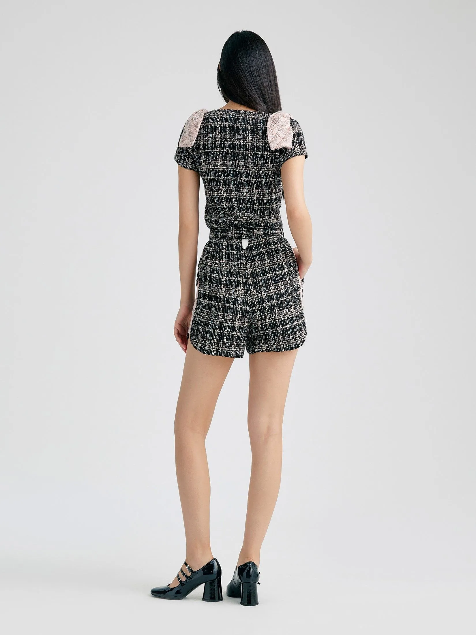 ASV (AW24)Rosalia Tweed Wome Shorts Black