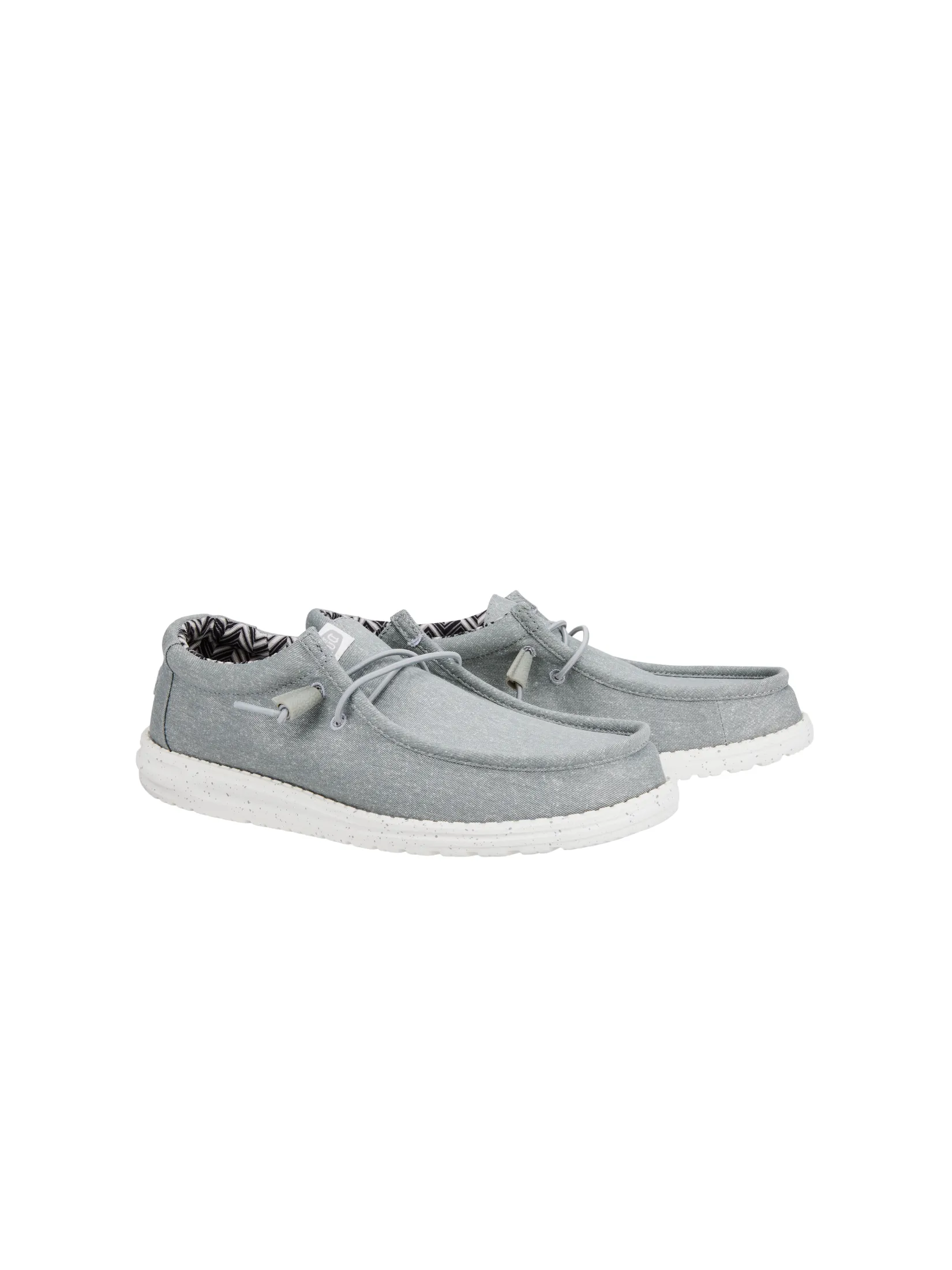 HEYDUDE WALLY STRETCH CANVAS  - LIGHT GREY