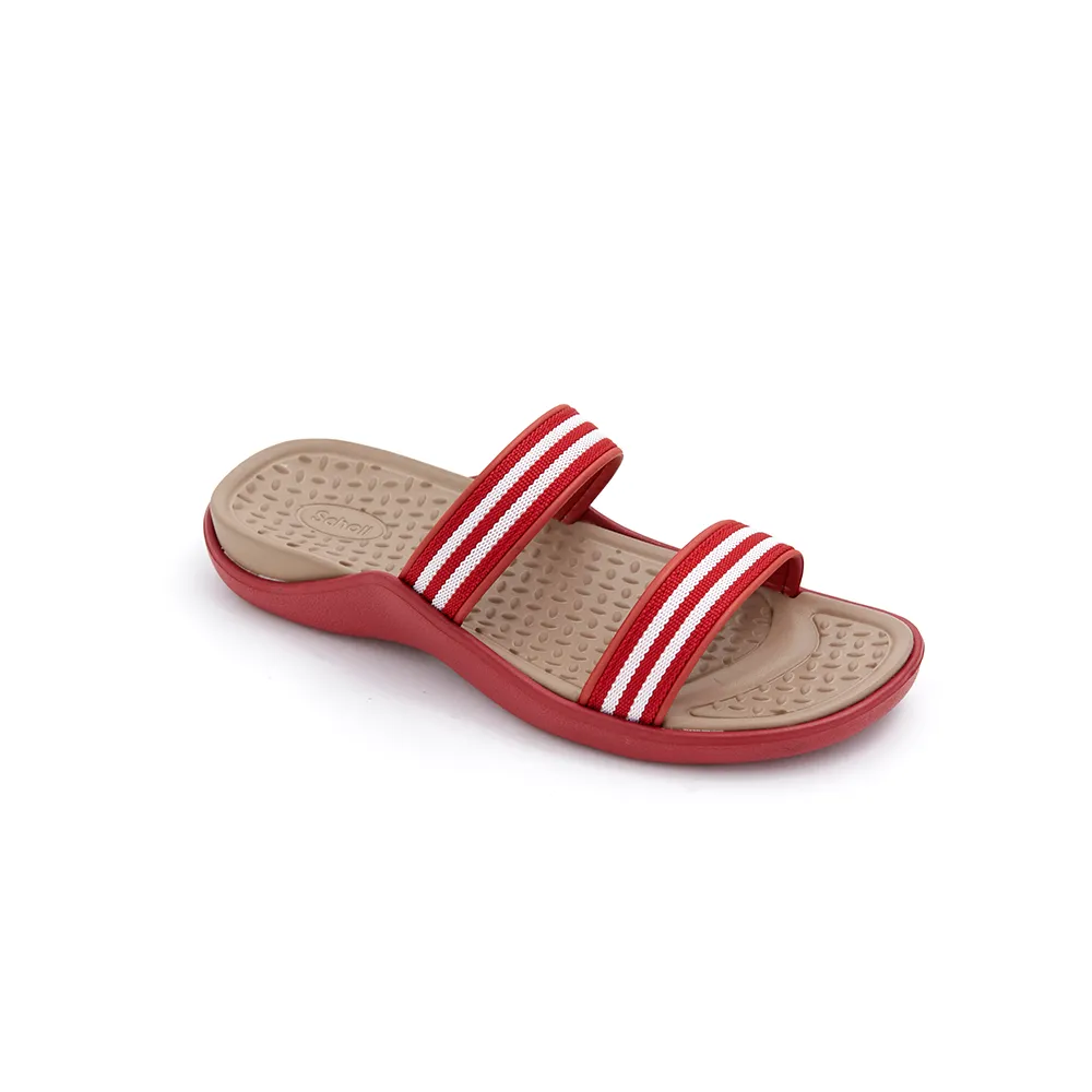 SCHOLL Red Slide Sandals - Sand IV