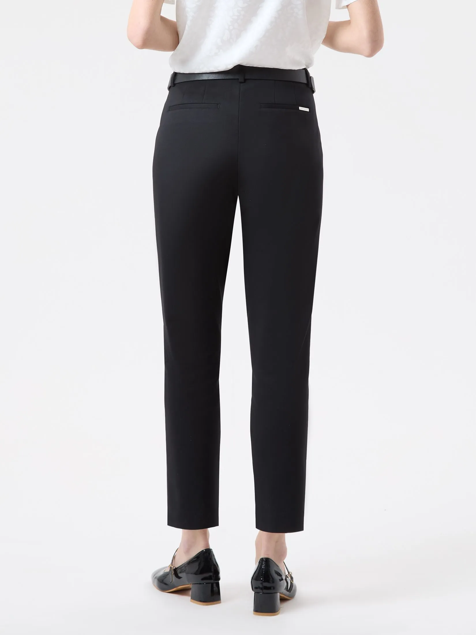 ESPADA Slim Trousers Women Black