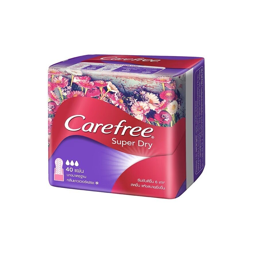 Carefree Super Dry Scented 40'S แผ่นอนามัย