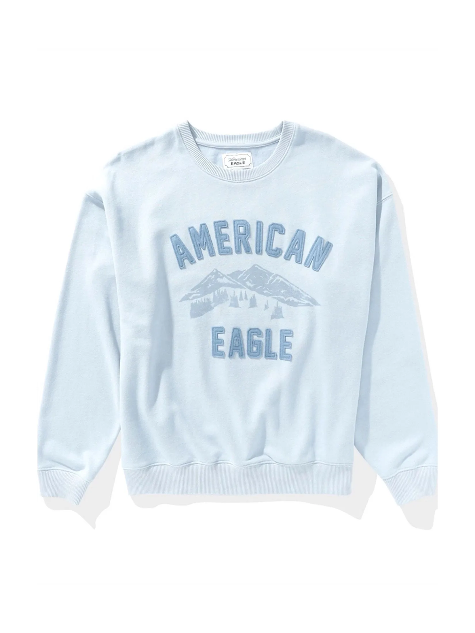 AMERICAN EAGLE WOMEN 2418 GRAPHIC CREW 400 BLUE