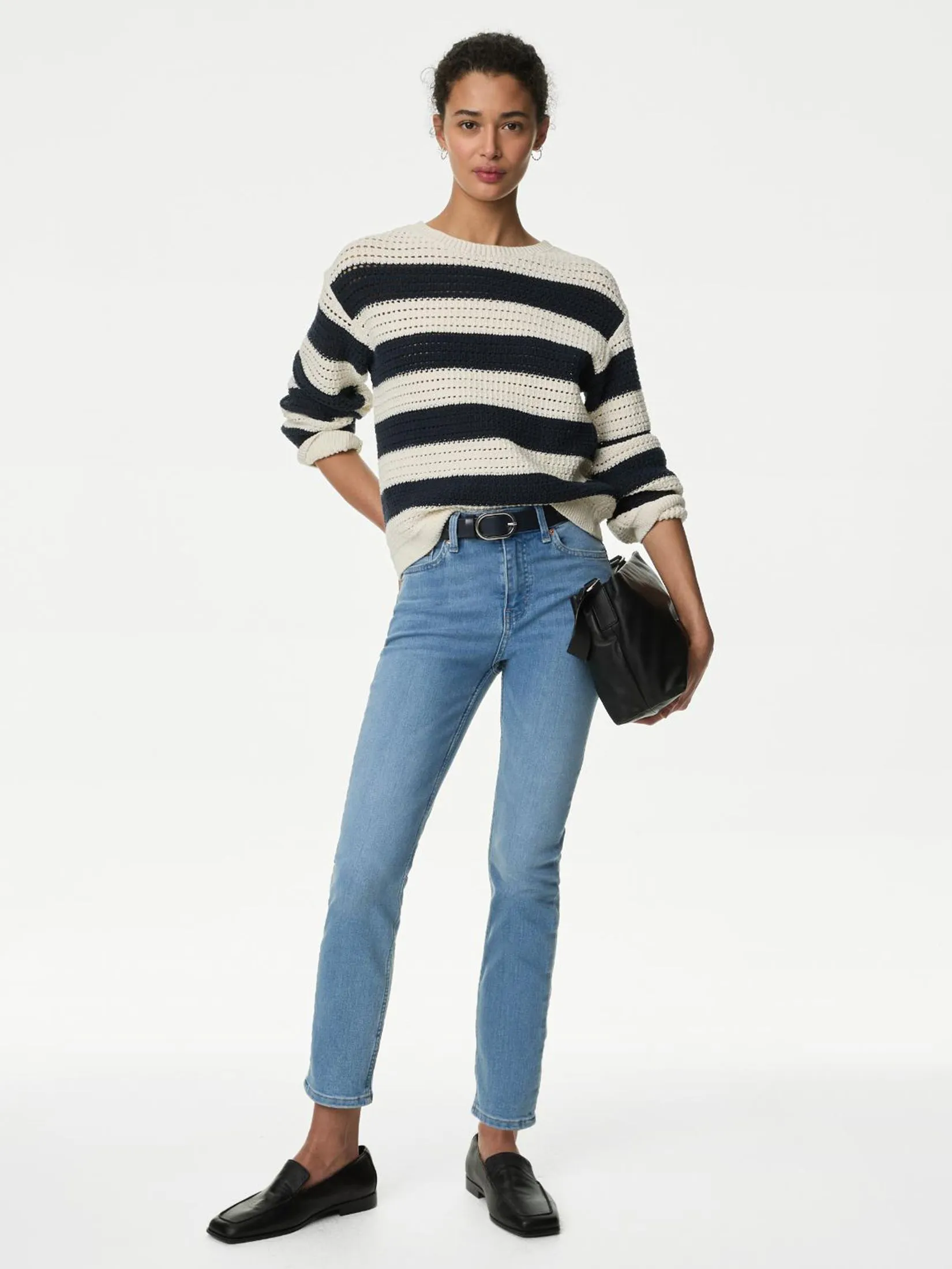 MARKS & SPENCER Women Jeans Slim Fit With Stretch Lily Light Indigo