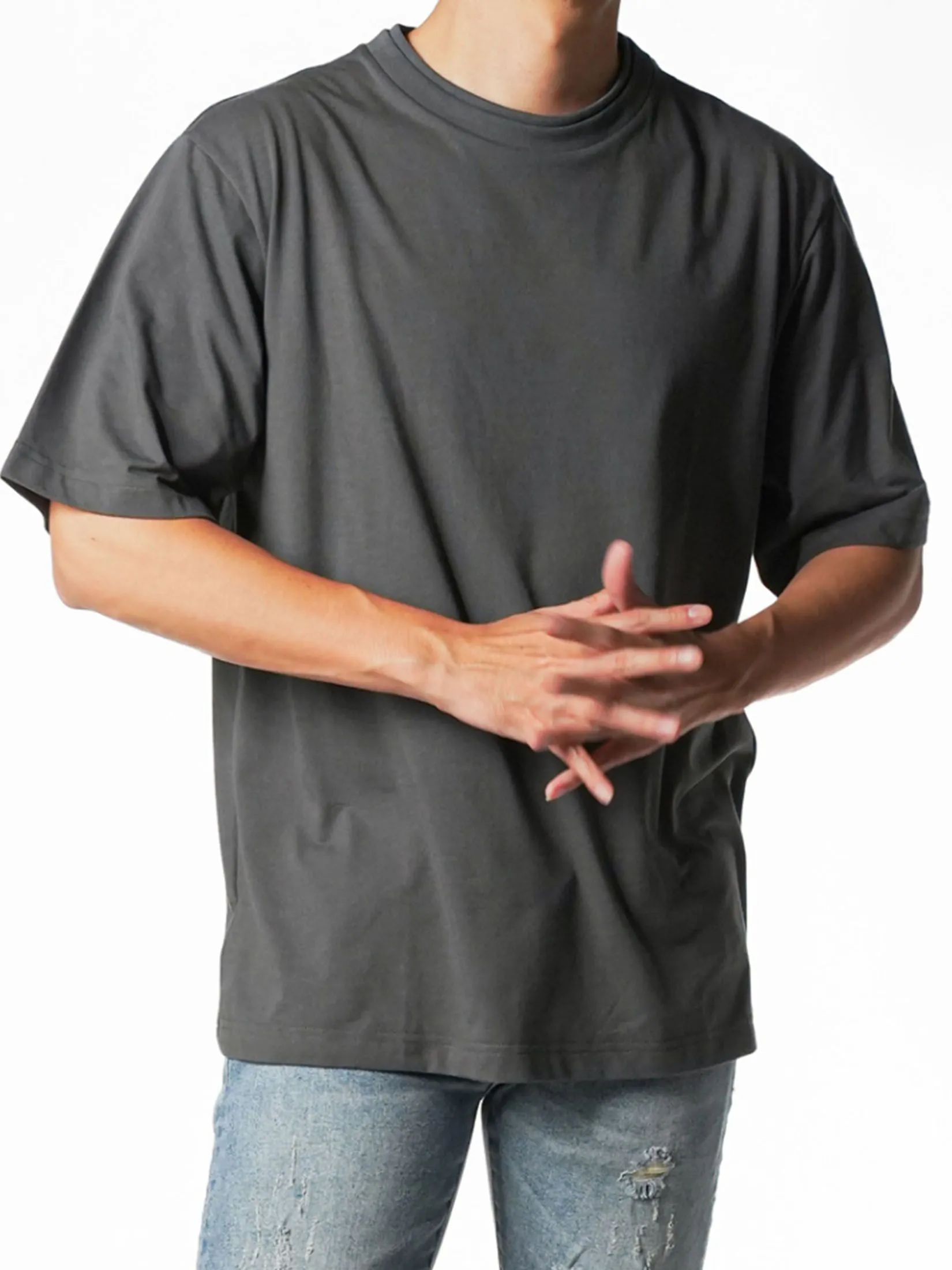 ERA-WON Oversized T-Shirt Short Sleeves Grey