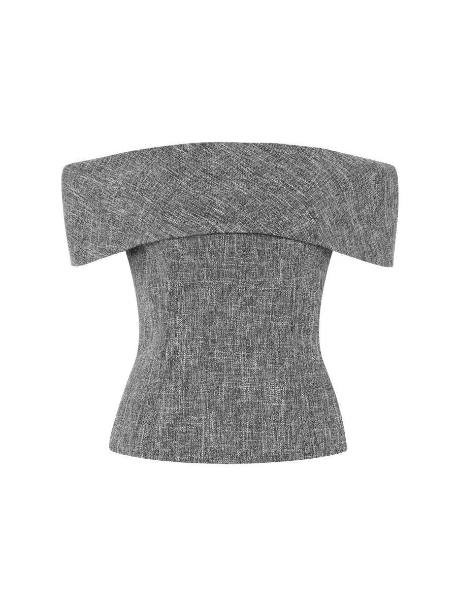 ASAVA ( SS24 )Emilia Bardot Women Blouse Black Size - S