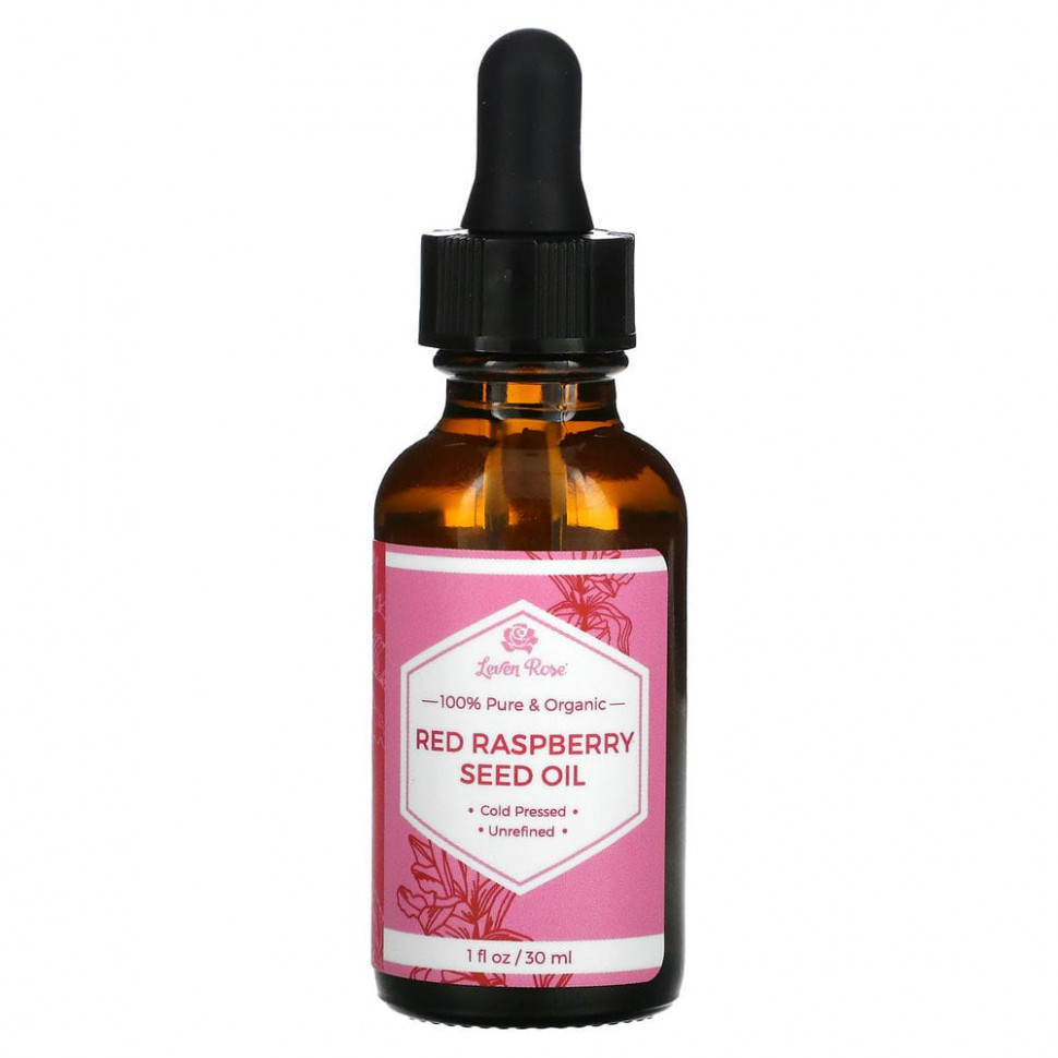 Leven Rose, 100% чистое и органическое масло семян малины, 30 мл (1 жидк. унция) - LVN-00722-Аргана | 114 мл