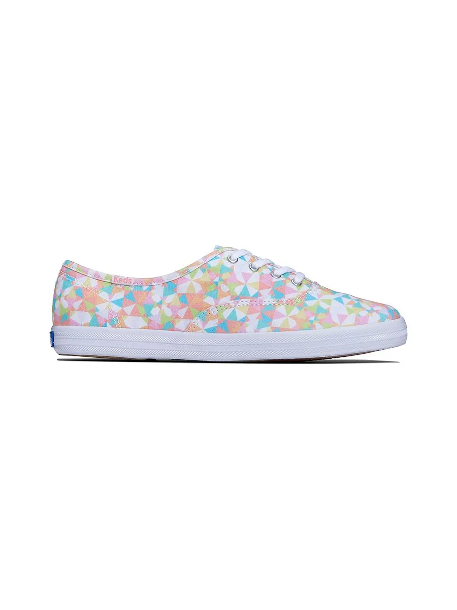 KEDS Women Champion Canvas Kaleidoscope Print White/Multi