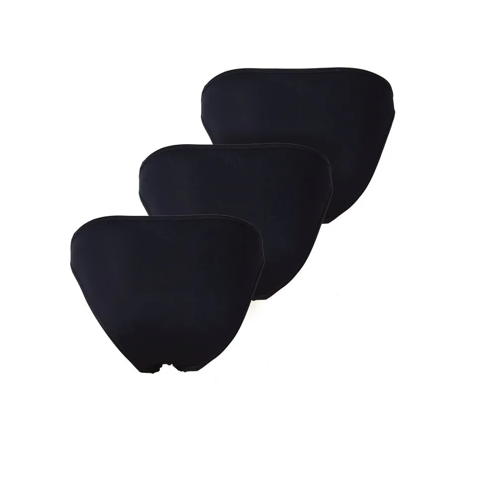 HUSH PUPPIES INNERWEAR Black Hush Puppies Underwear Bikini HU H1B005 Pack 3