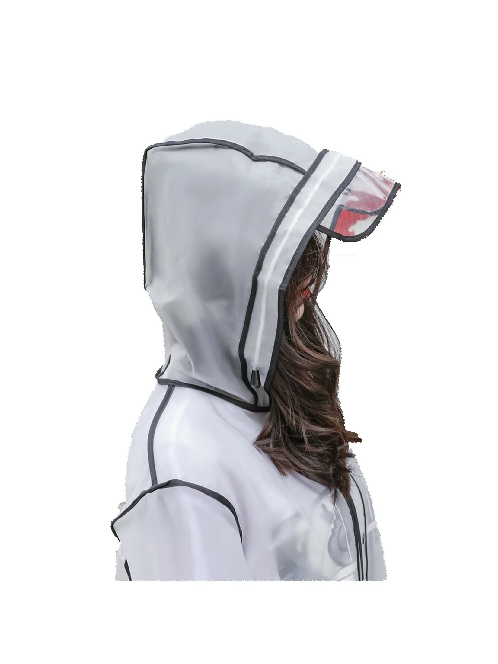 OTHERS Korean style strap tube rain coat-White