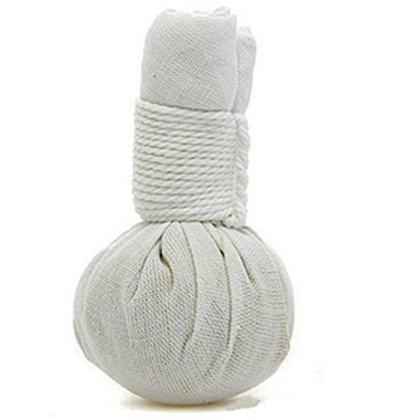 Травяной мешочек - шар для массажа лица и зоны декольте