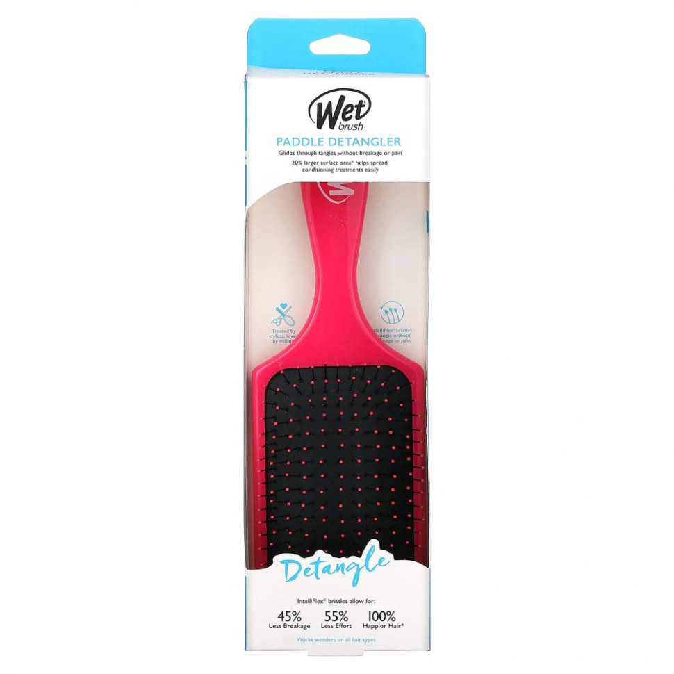 Wet Brush, Распутывающая расческа, розовая, 1 расческа