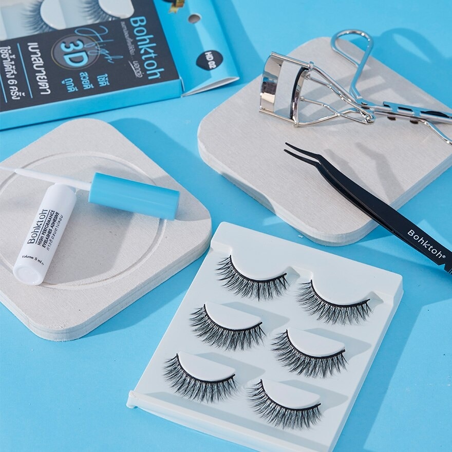Bohktoh False Eyelashes High 3D 3Pairs HD02