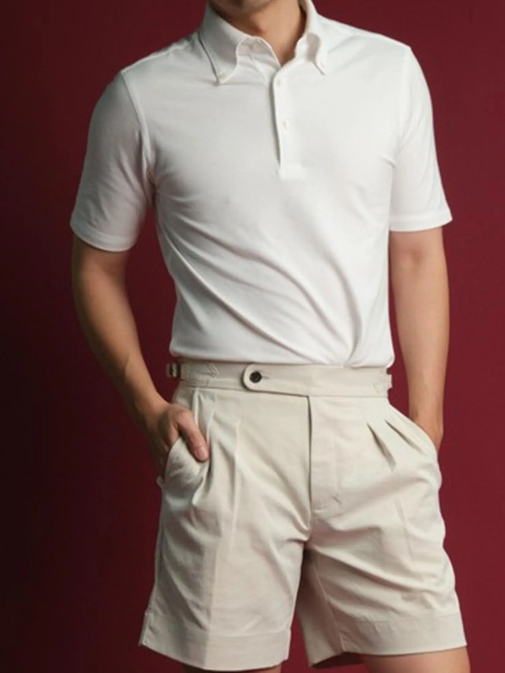 ERA-WON Men Polo Shirt Collection "Brother" White
