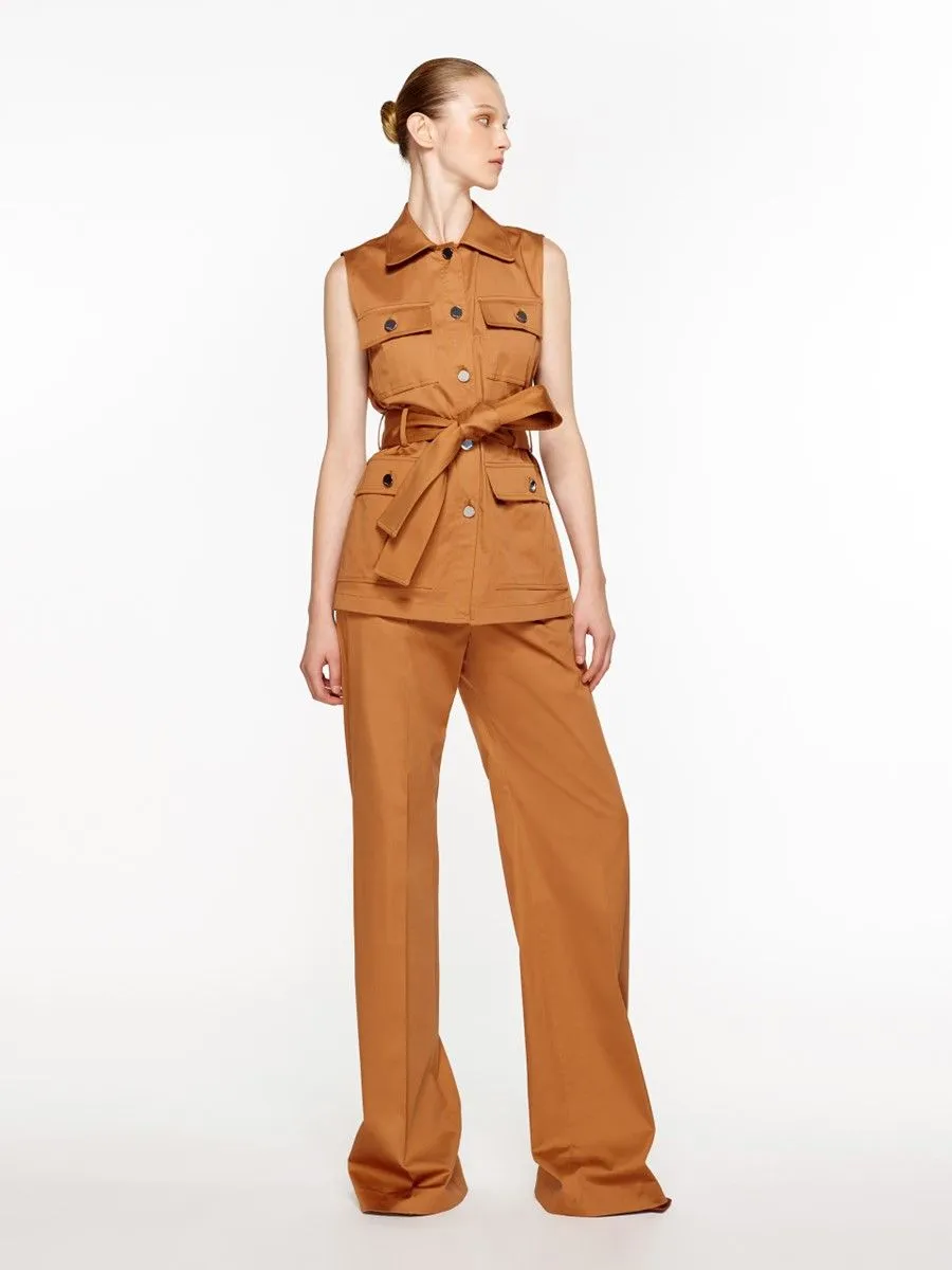 ASAVA (SS24) Nora High-waisted Women Pants Brown