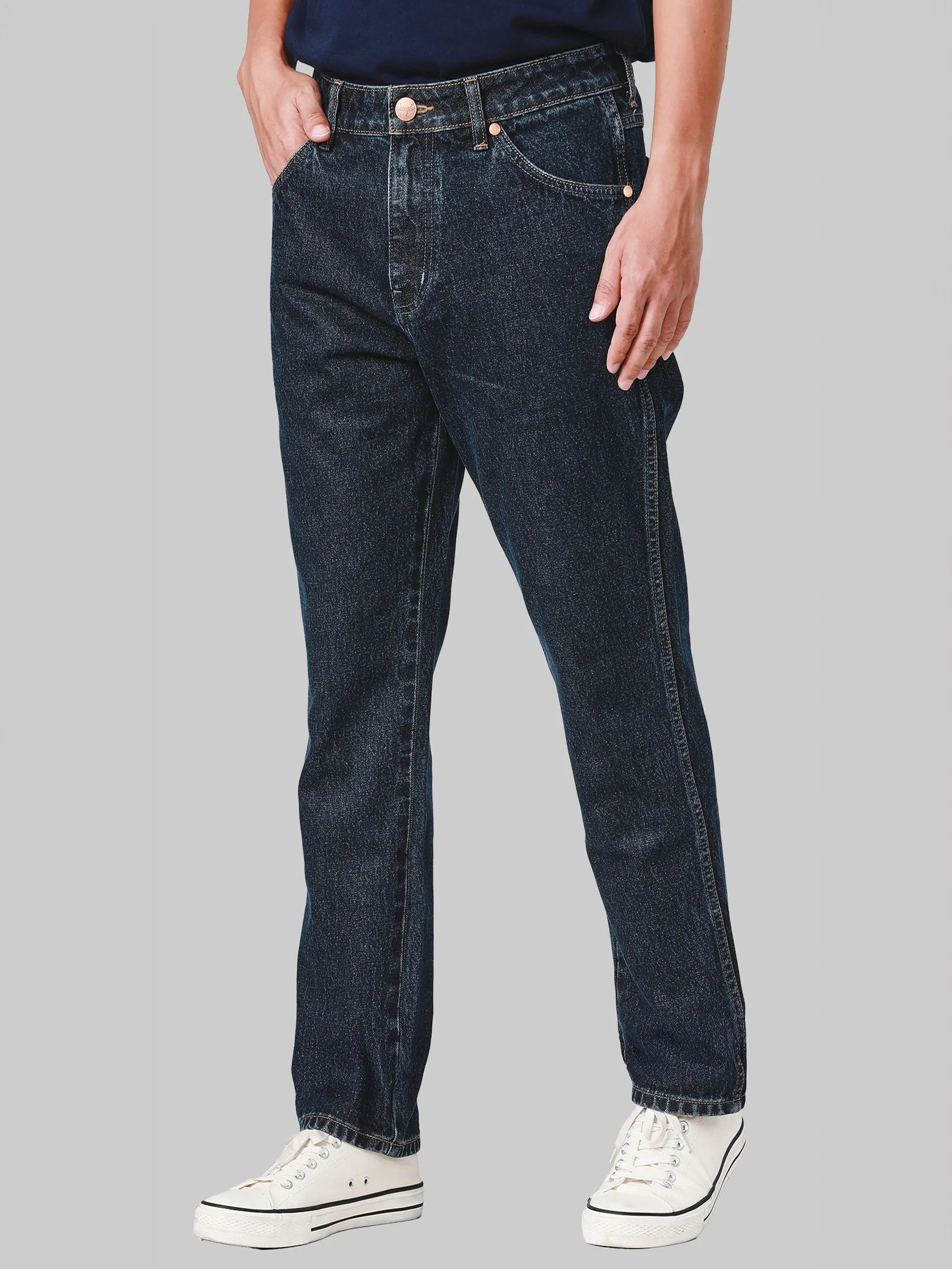 WRANGLER Men's Jeans Mid Greensboro Fit Mid Indigo