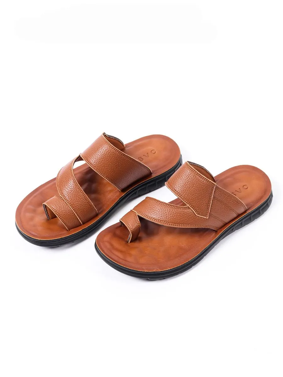 OASIS Men's Slip-on Sandals Brown