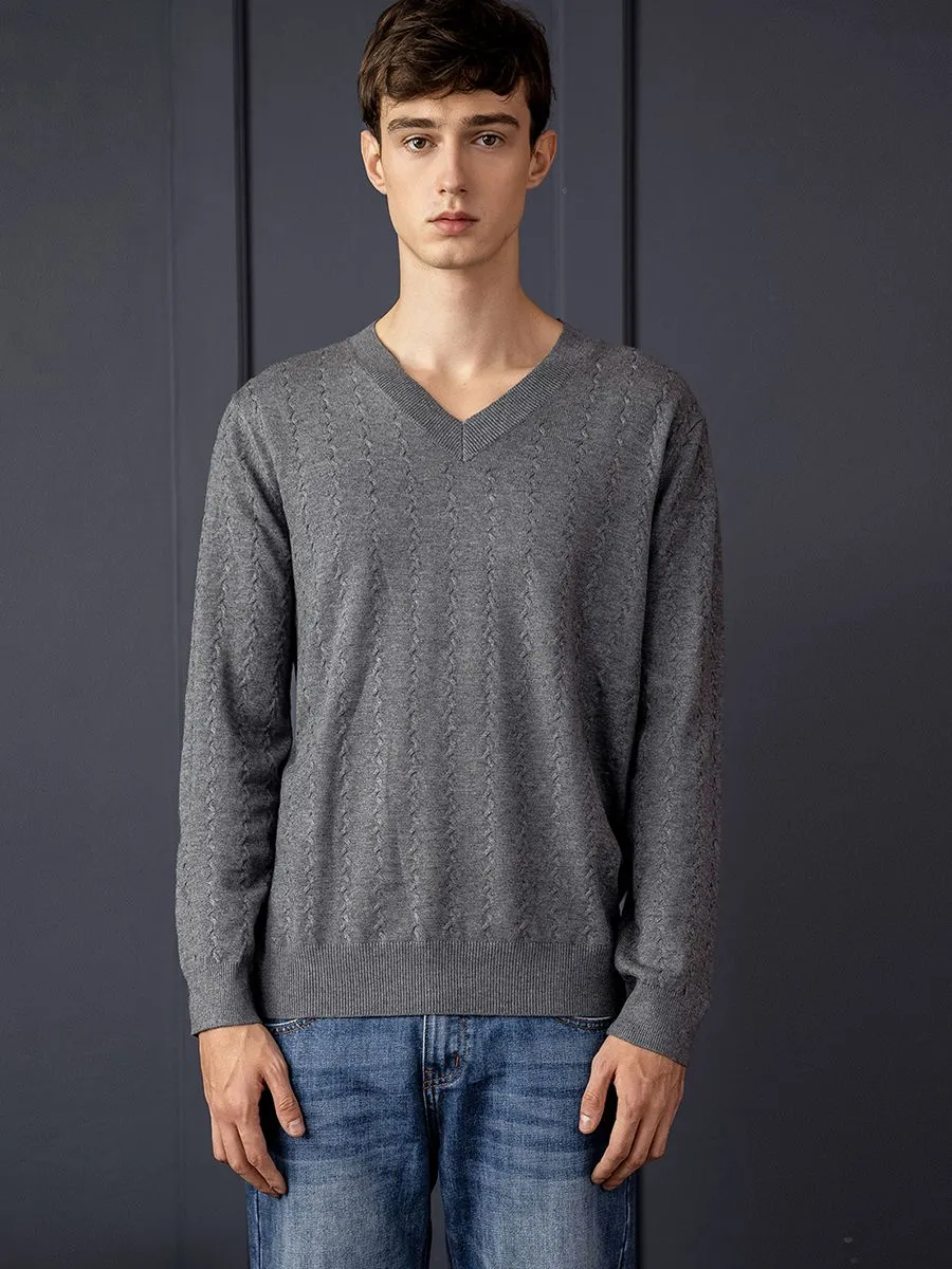OASIS Men's Long Sleeve Sweater Dark grey
