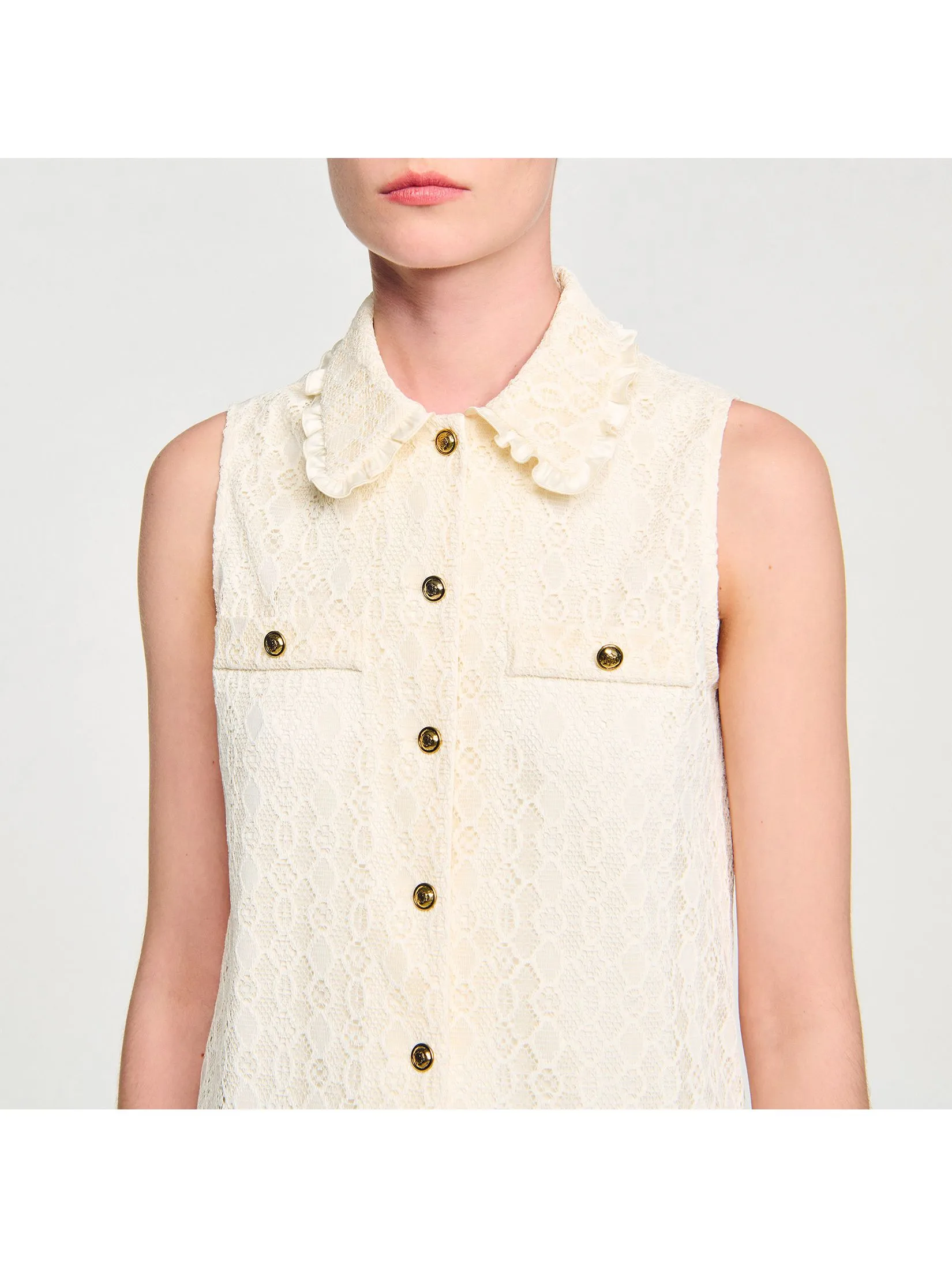 SANDRO Mini Lace Dress