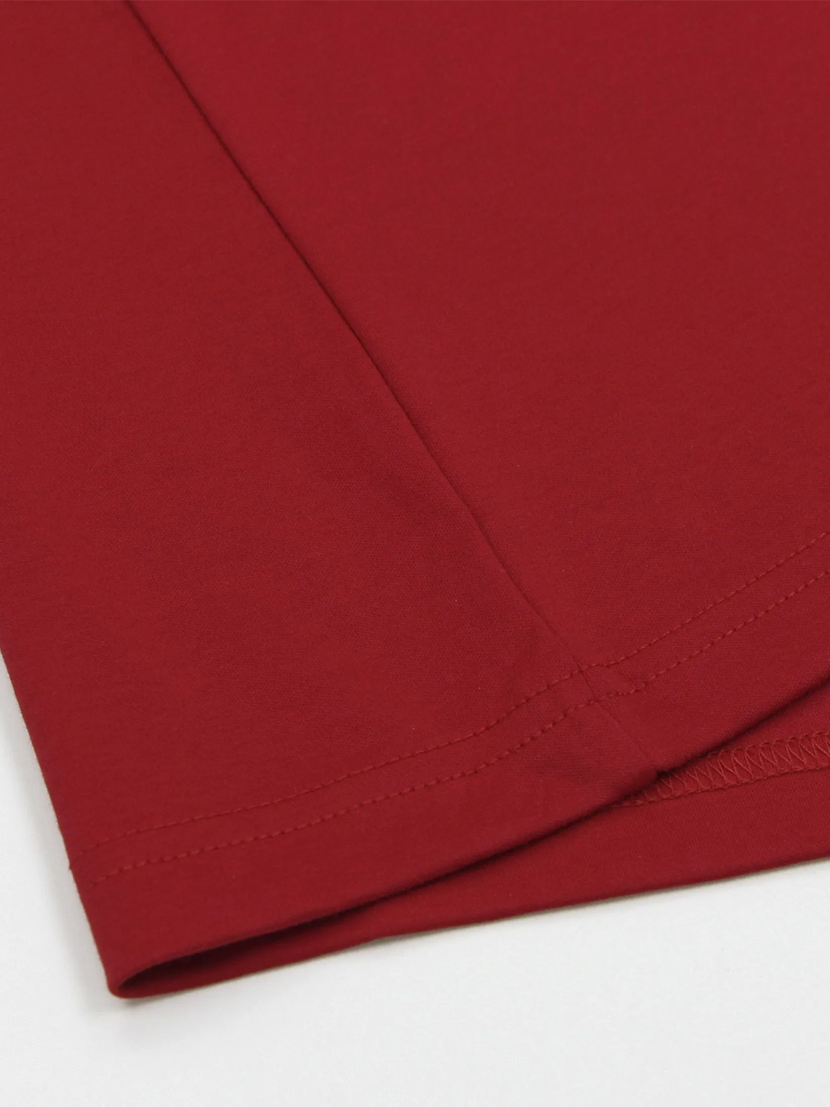 GIORDANO Men's Interlock Embroidery Tee (Liquid Touch) Haute Red