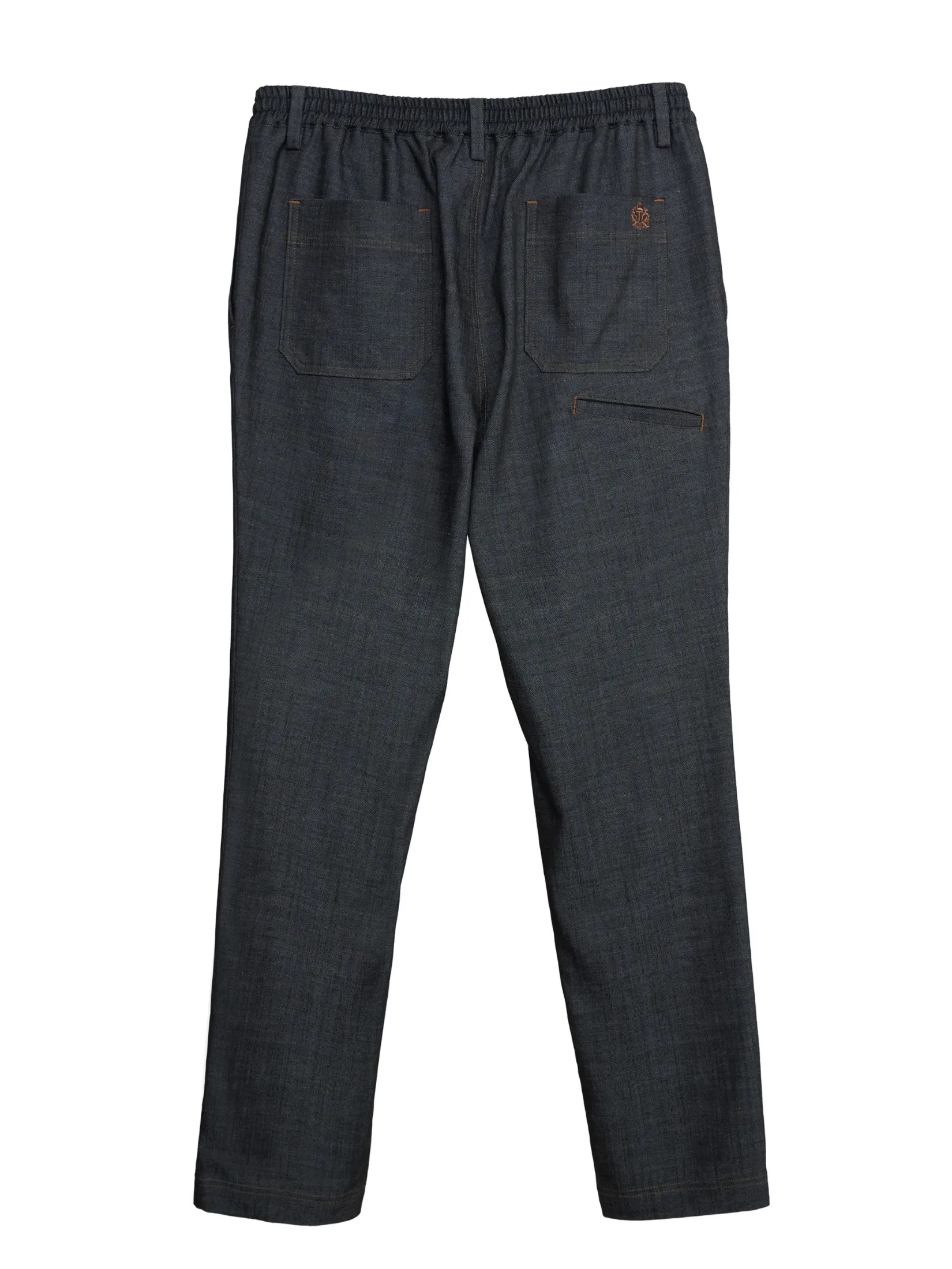 TAKEO KIKUCHI MEN BLACK ECO DENIM STRETCH EASY PANTS