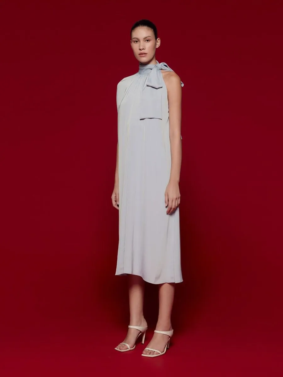 ASAVA ( SS24 ) Alecia One-shoulder Bow Women Dress Blue