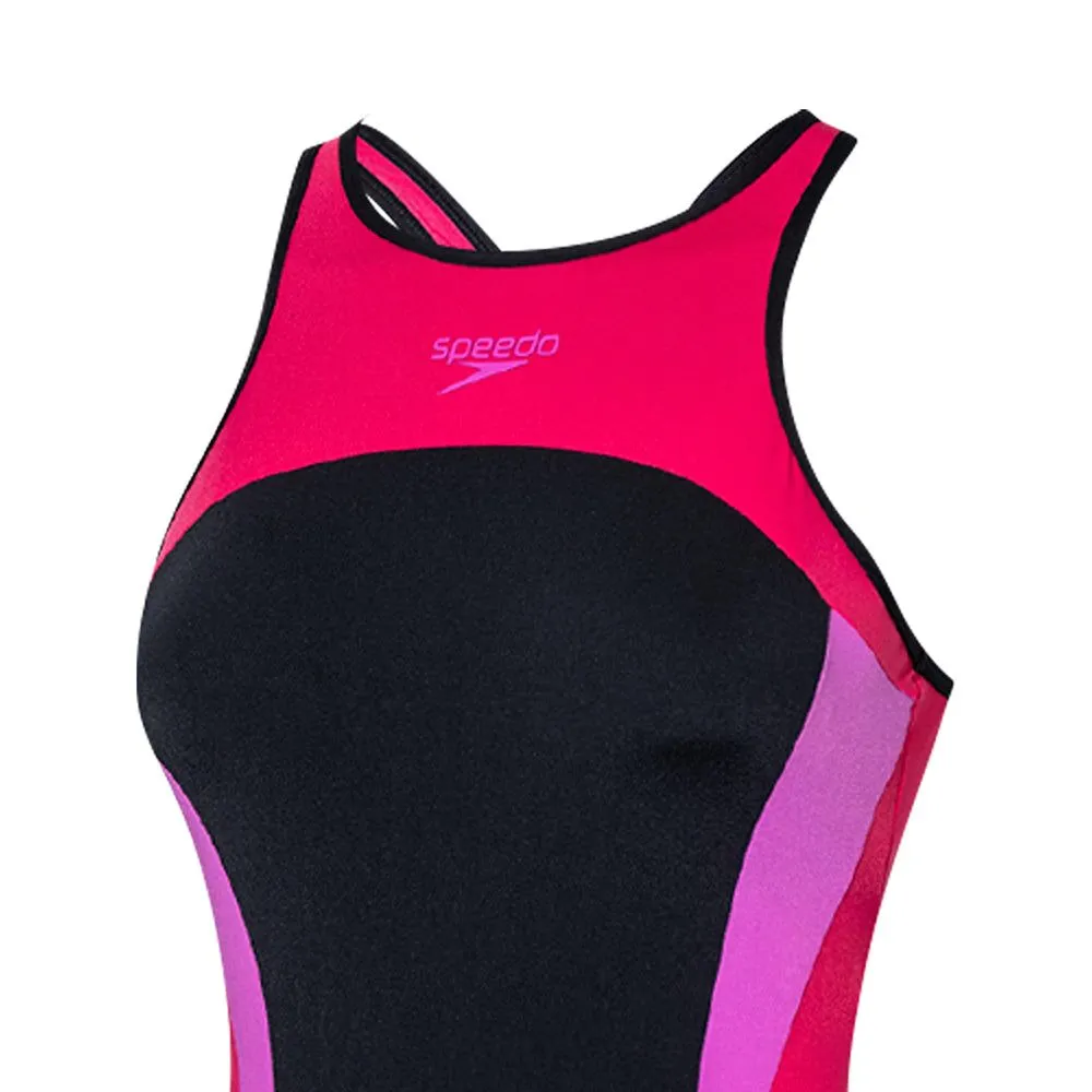 SPEEDO Women Swimsuit Highneck Splice Crossback Black - SP111SP434EGTH