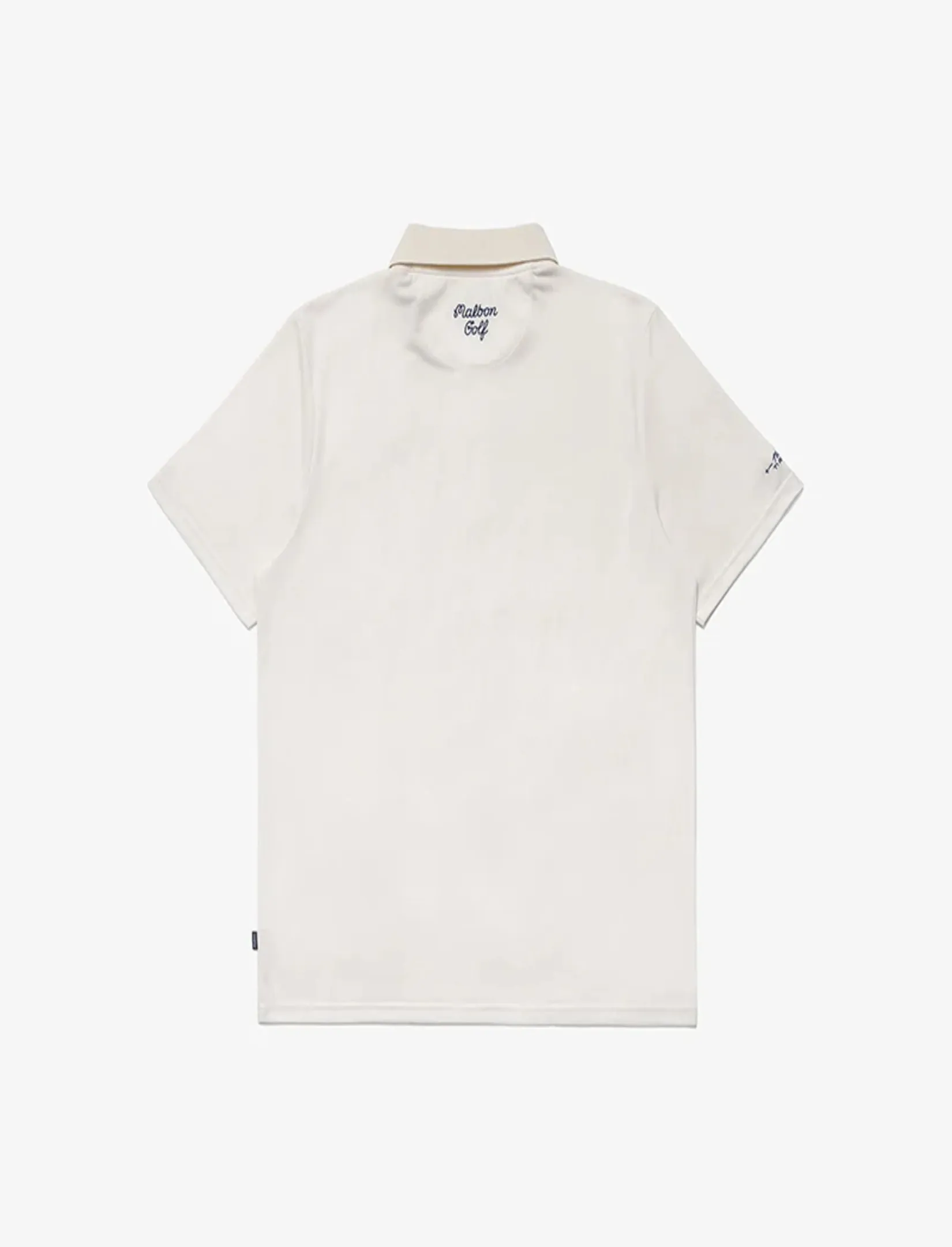 MALBON GOLF TROPHY PERFORMANCE PIQUE POLO IN IVORY