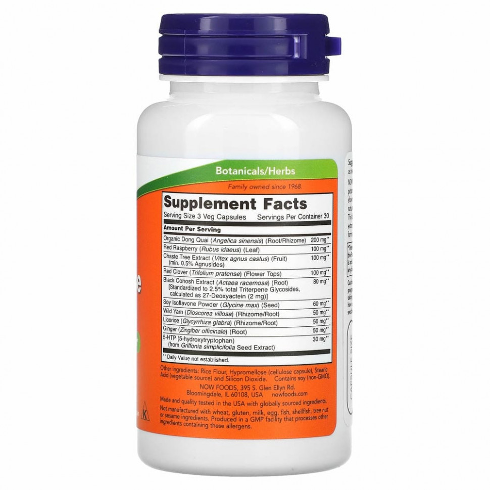 NOW Foods, Menopause Support, 90 растительных капсул