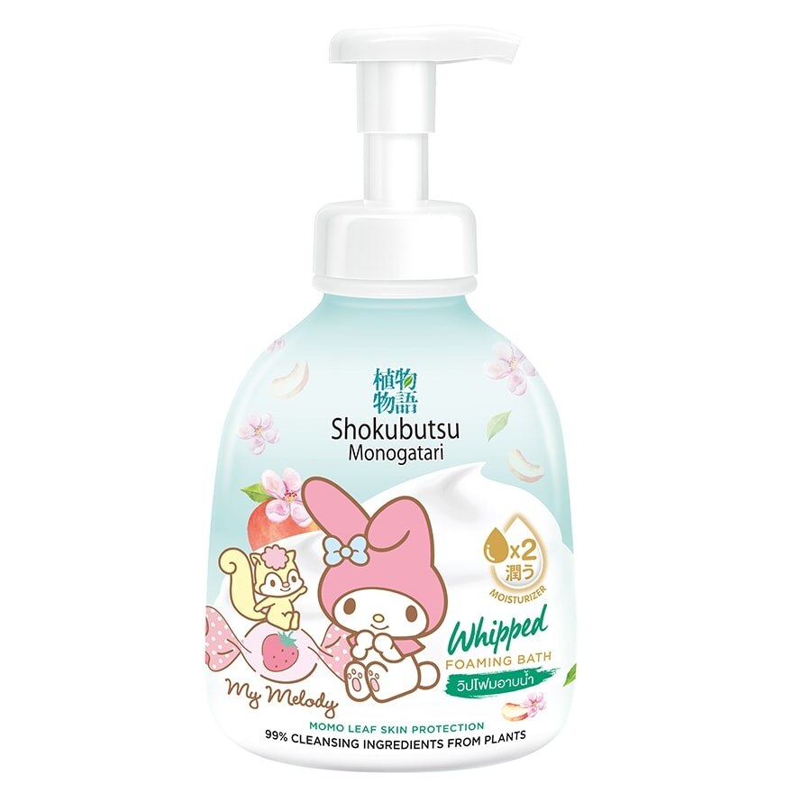 Shokubutsu Monogatari Whipped Foamimg Bath Momo Leaf 450 Ml. - Green