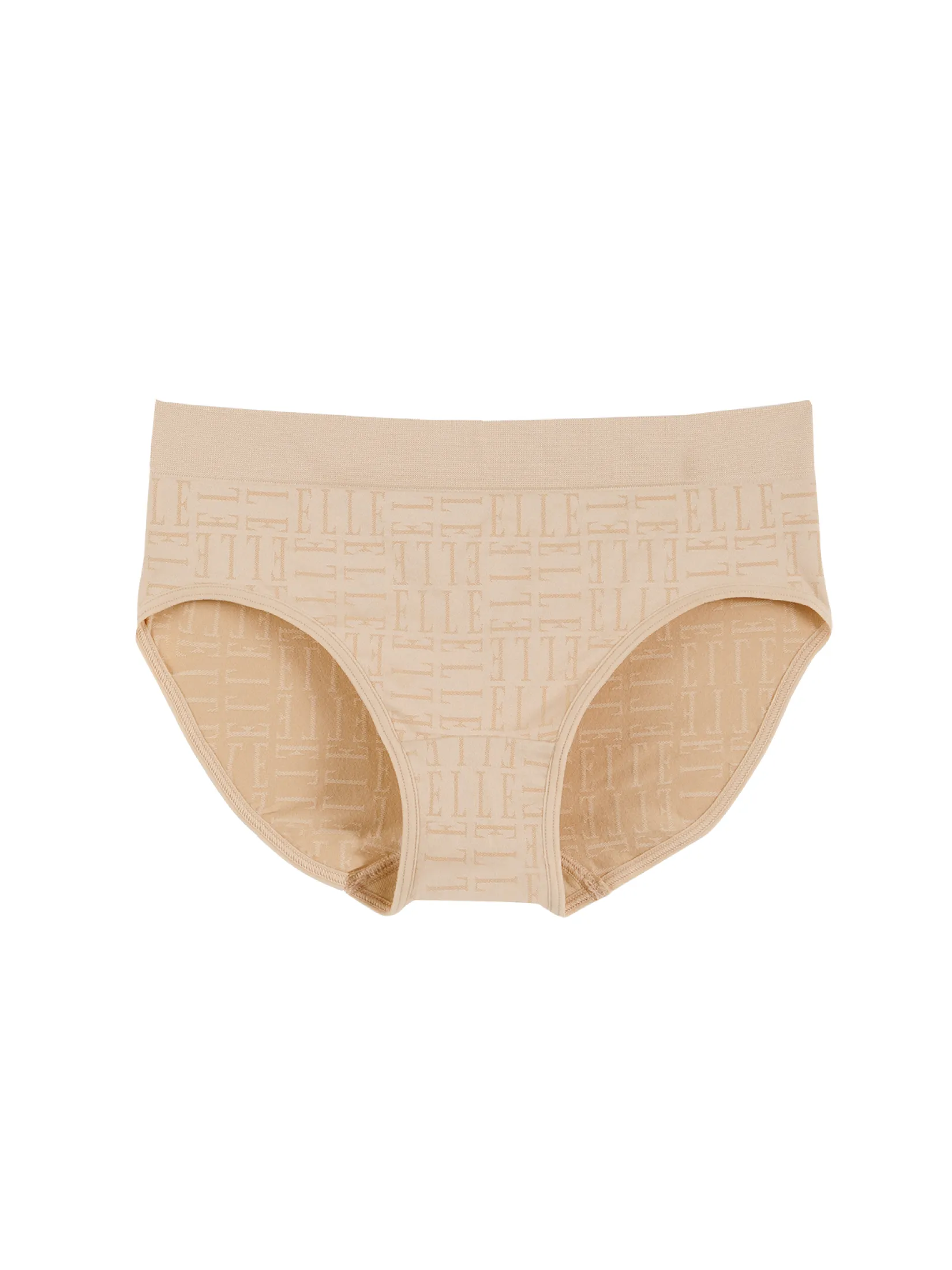 ELLE LINGERIE Women's Seamless Bikini Lowrise Panties LU9102 - Beige
